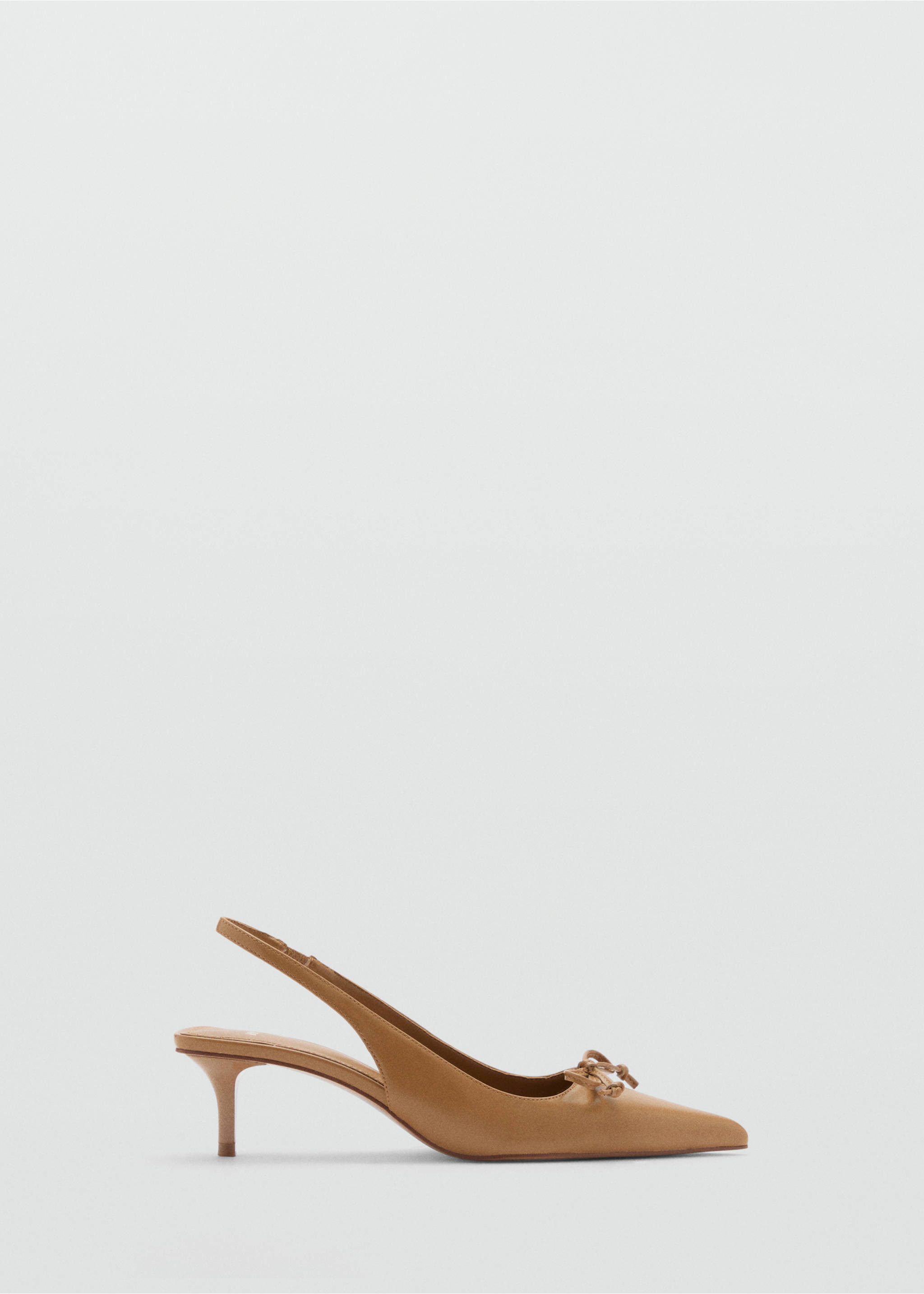 Kitten shoes with bow detail - Article without model, Medium Brown. Ref: 77035664-00.