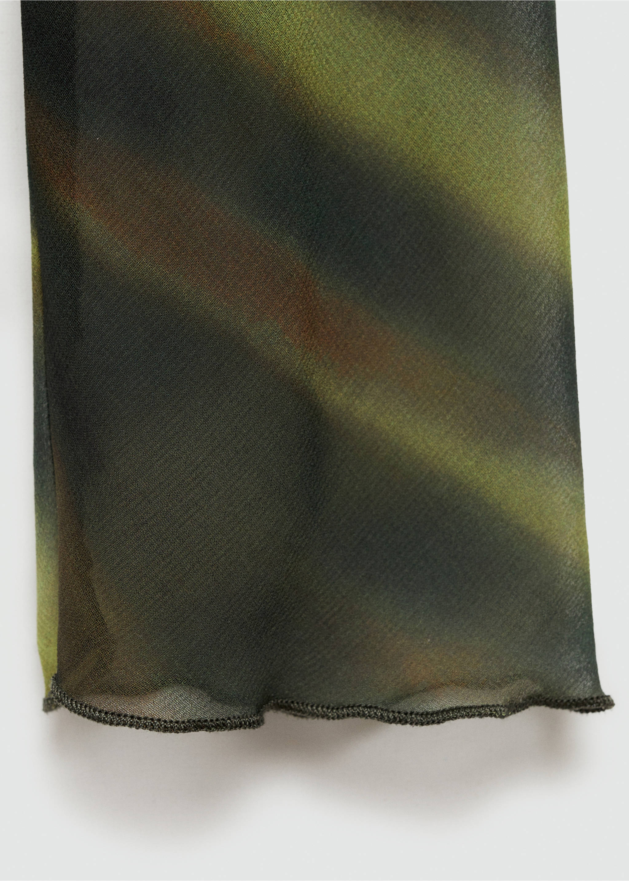 Semi-transparent printed blouse - Details of the article 0, Black. Ref: 77035667-00.