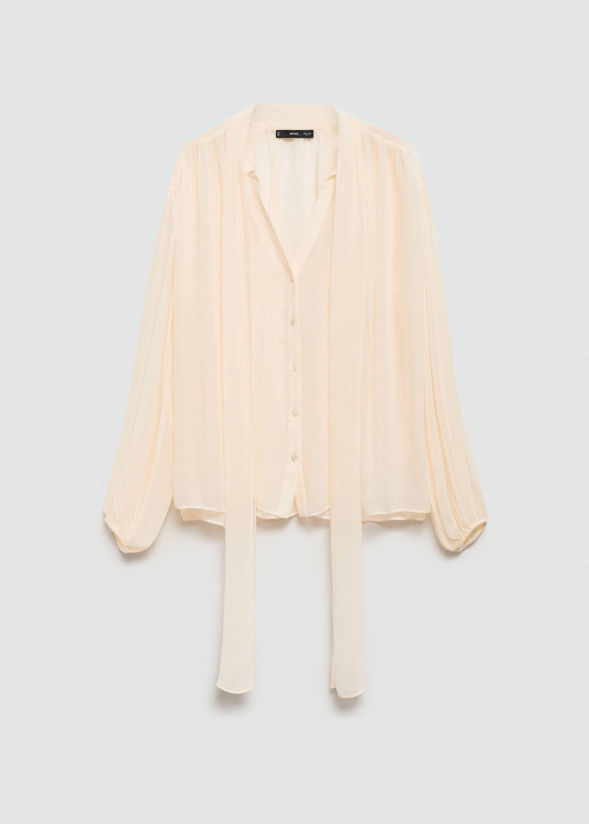 Blusa lazo manga abullonada - Artículo sin modelo