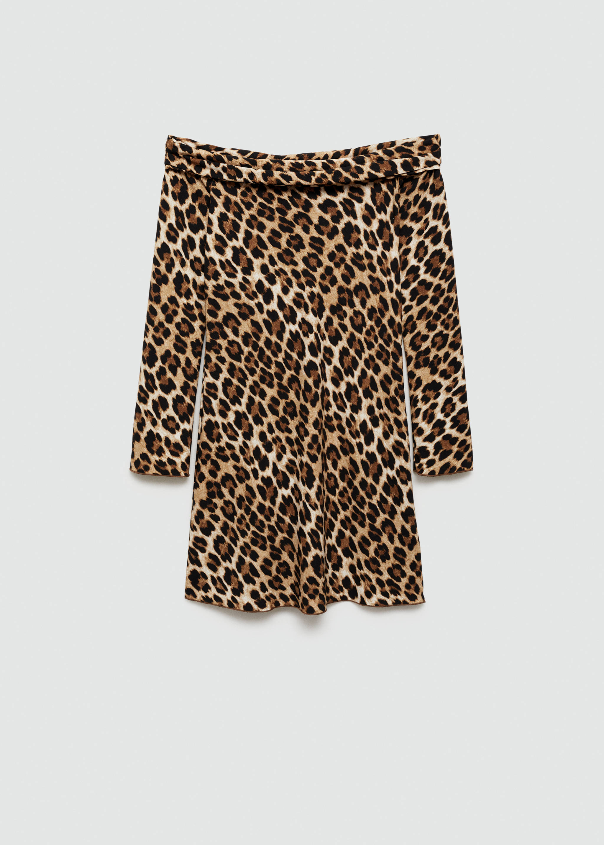 Leopard-print off-the-shoulder dress - Article sans modèle