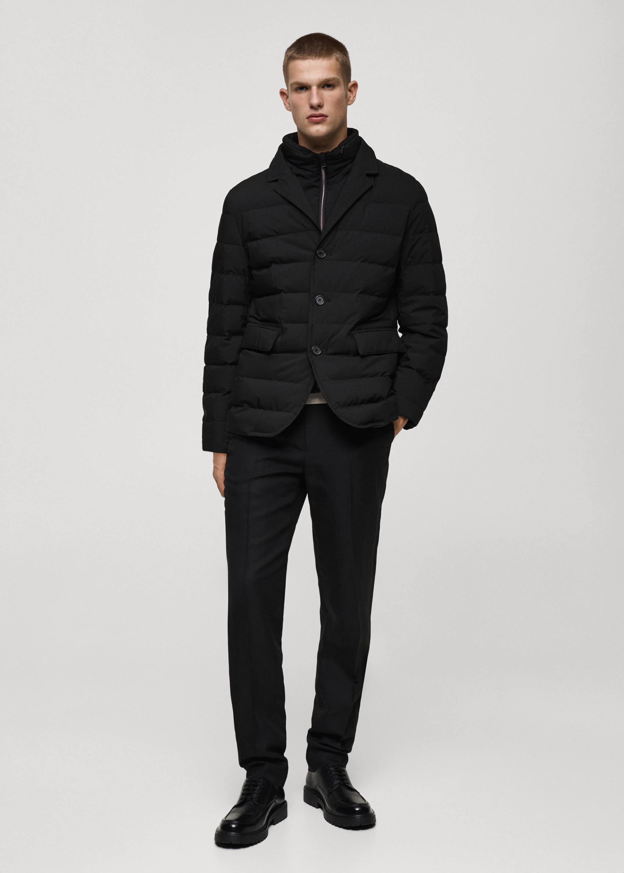 Chaqueta water repellent relleno pluma - Plano general