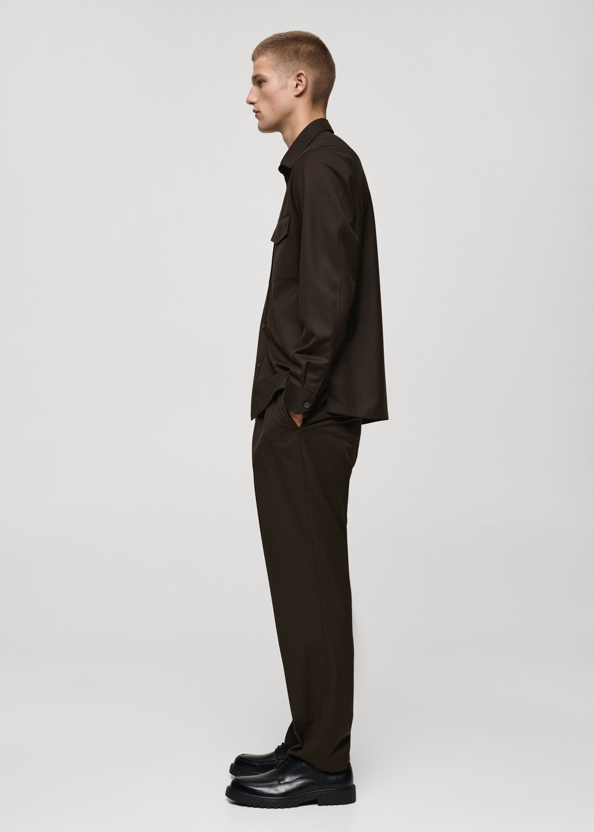 Regular-fit pleated trousers - Details of the article 2