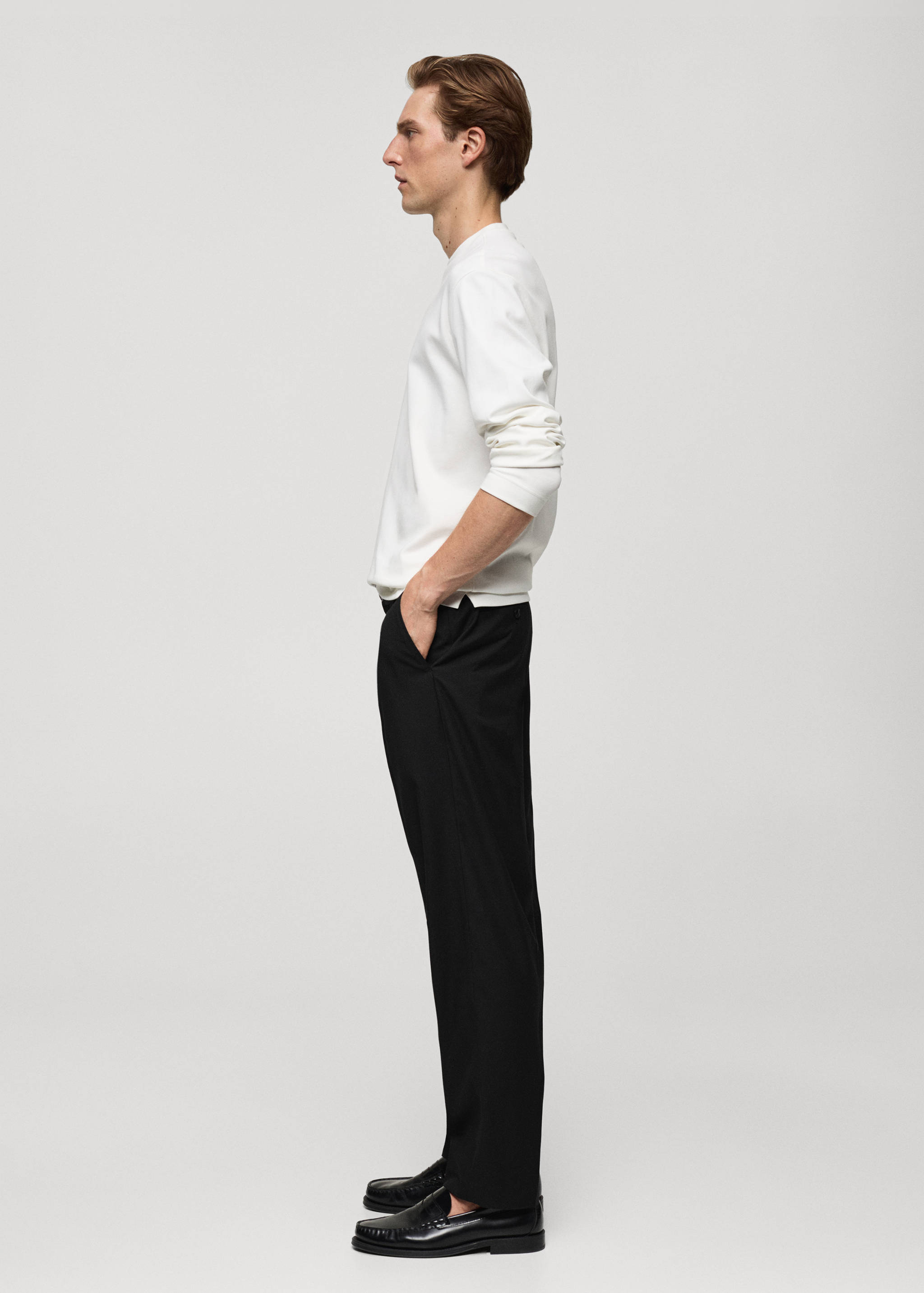 Regular-fit pleated trousers - Details of the article 2