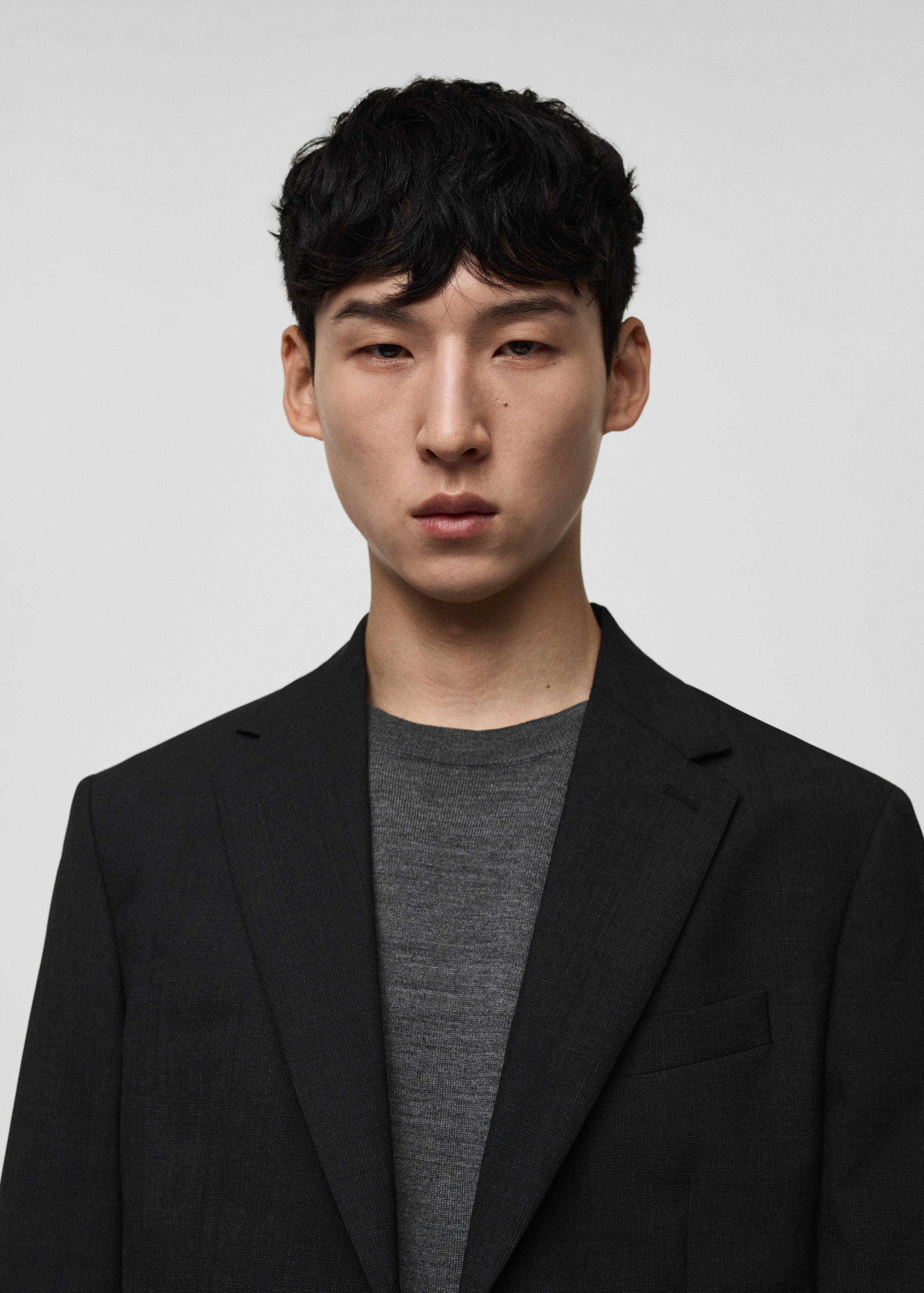 100% virgin wool slim-fit suit jacket - Details of the article 1