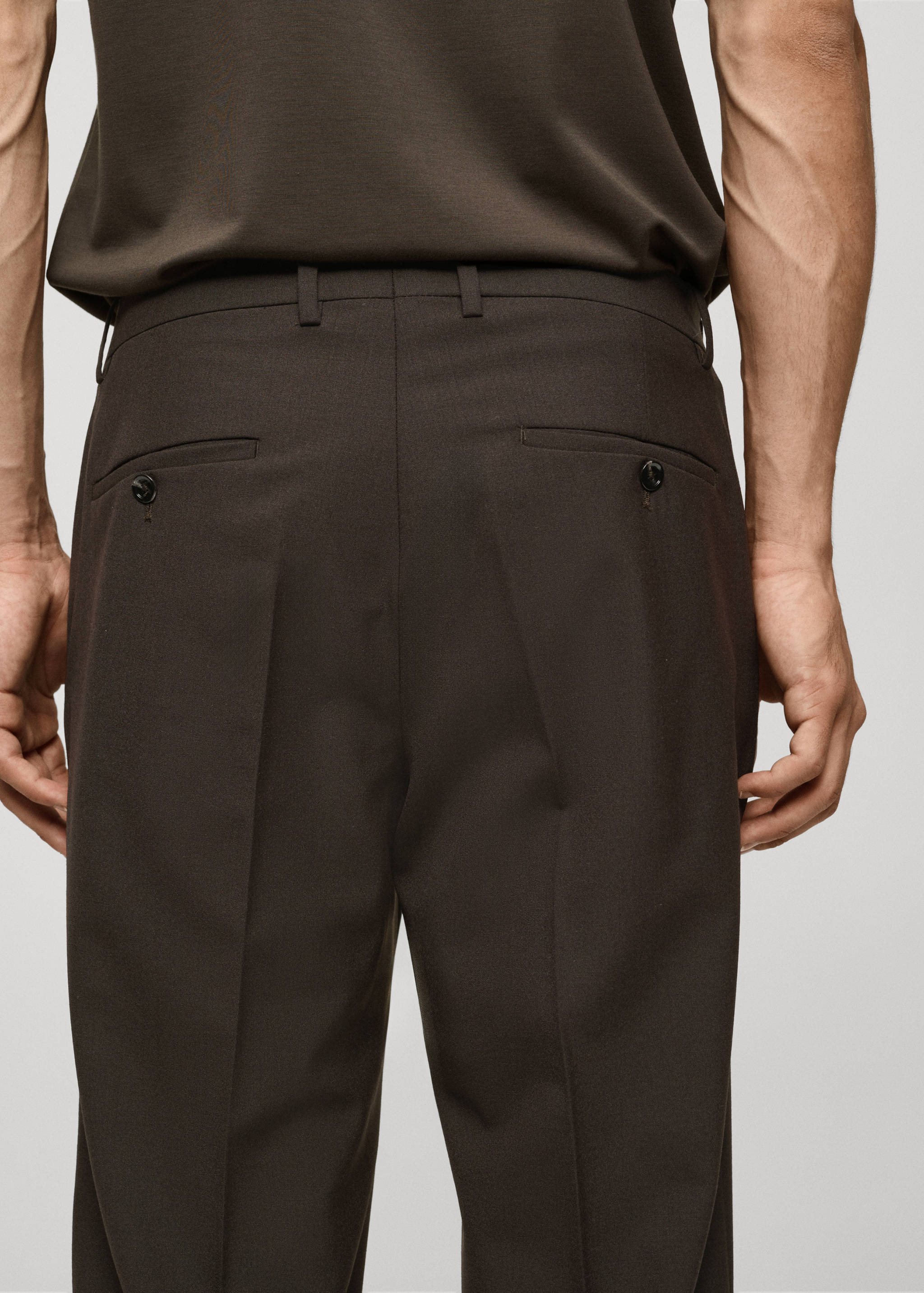Crease-resistant wool suit pants - Details of the article 6