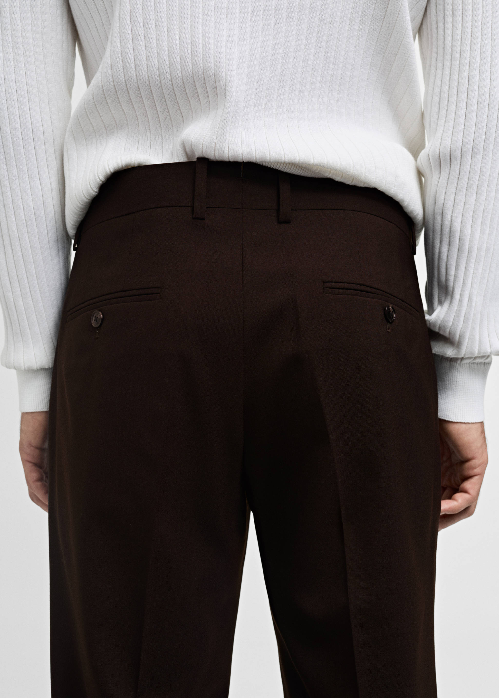 100% wool regular-fit suit trousers - Details of the article 6