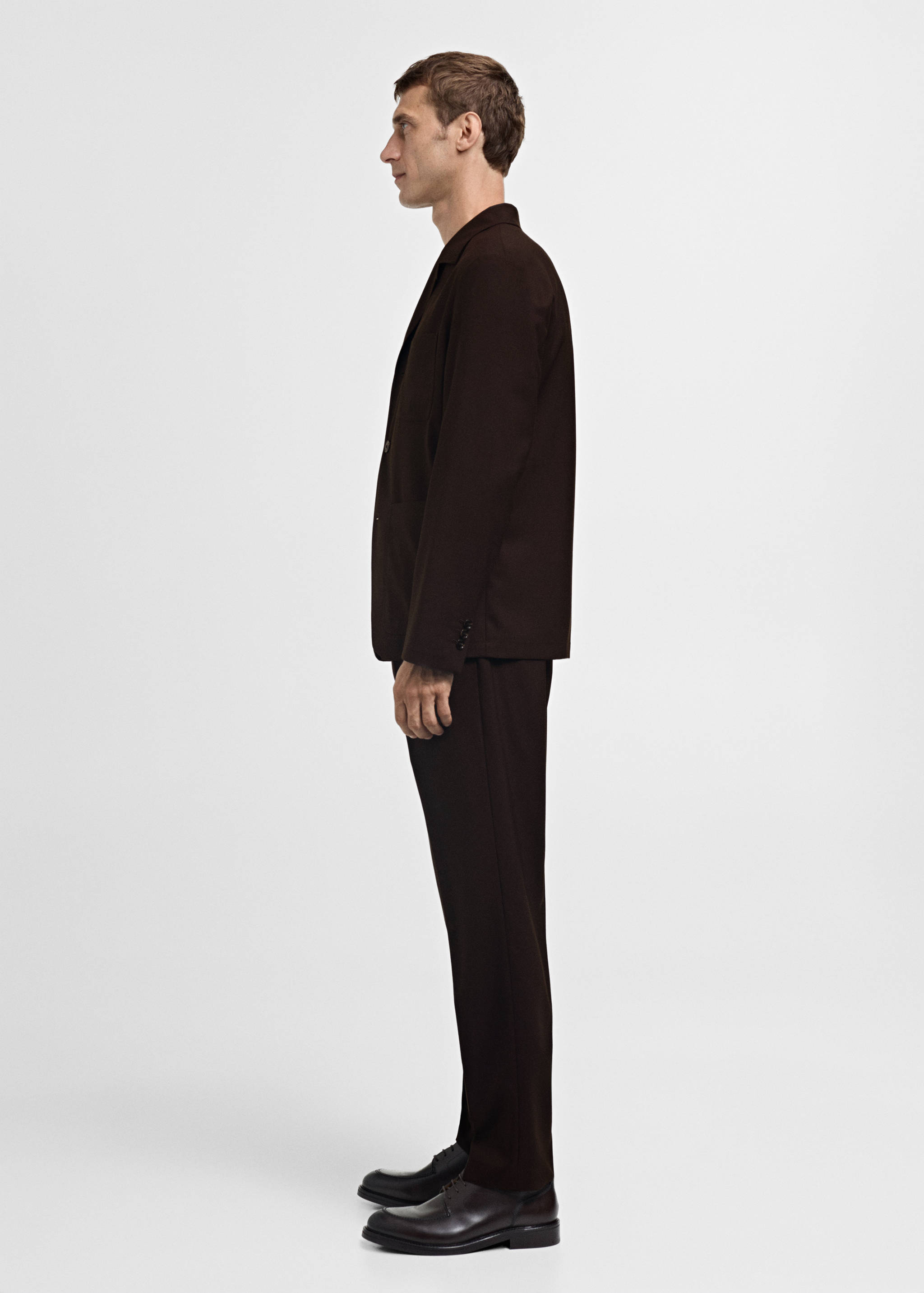 100% wool regular-fit suit trousers - Details of the article 2