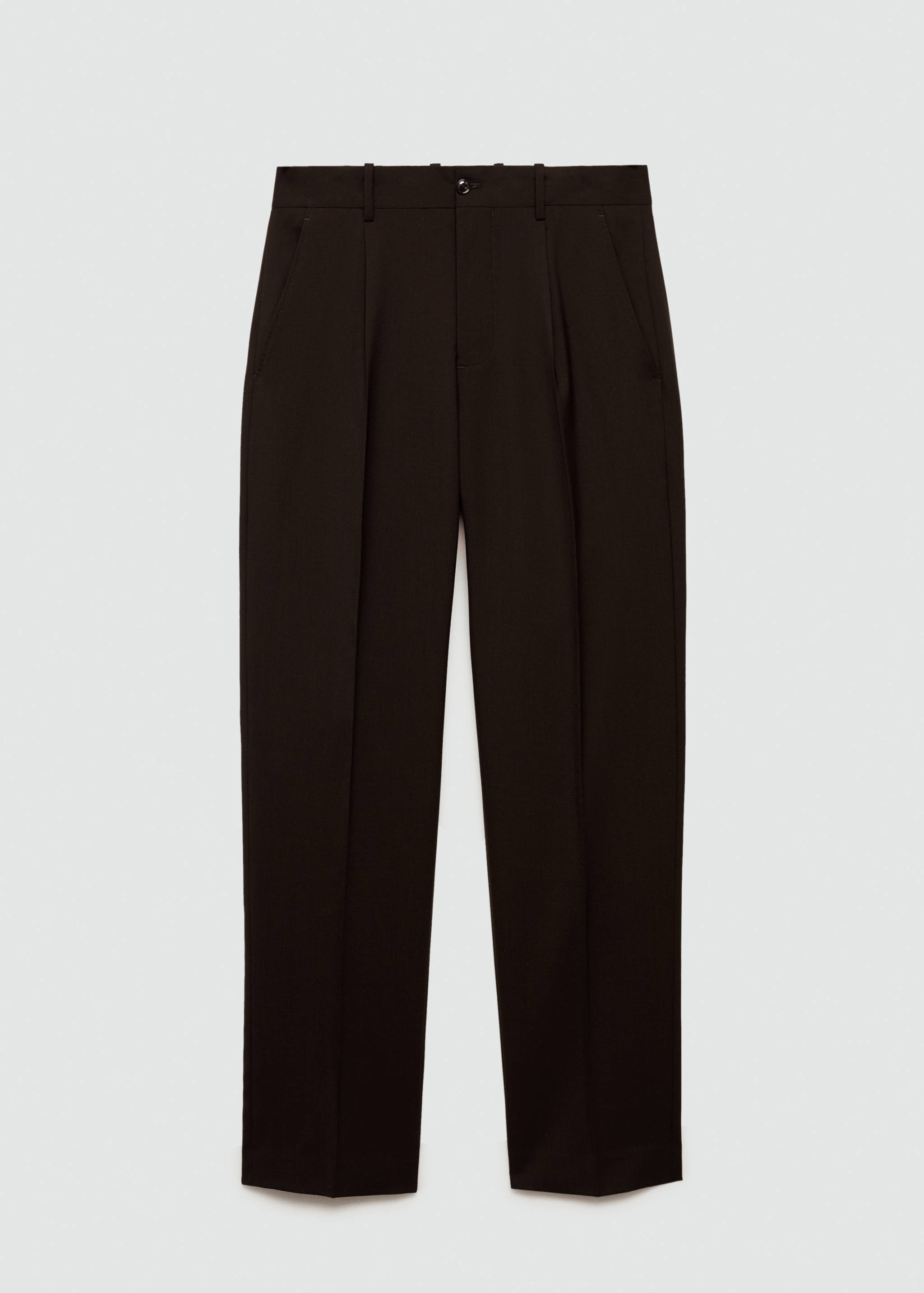 100% wool regular-fit suit trousers - Article without model