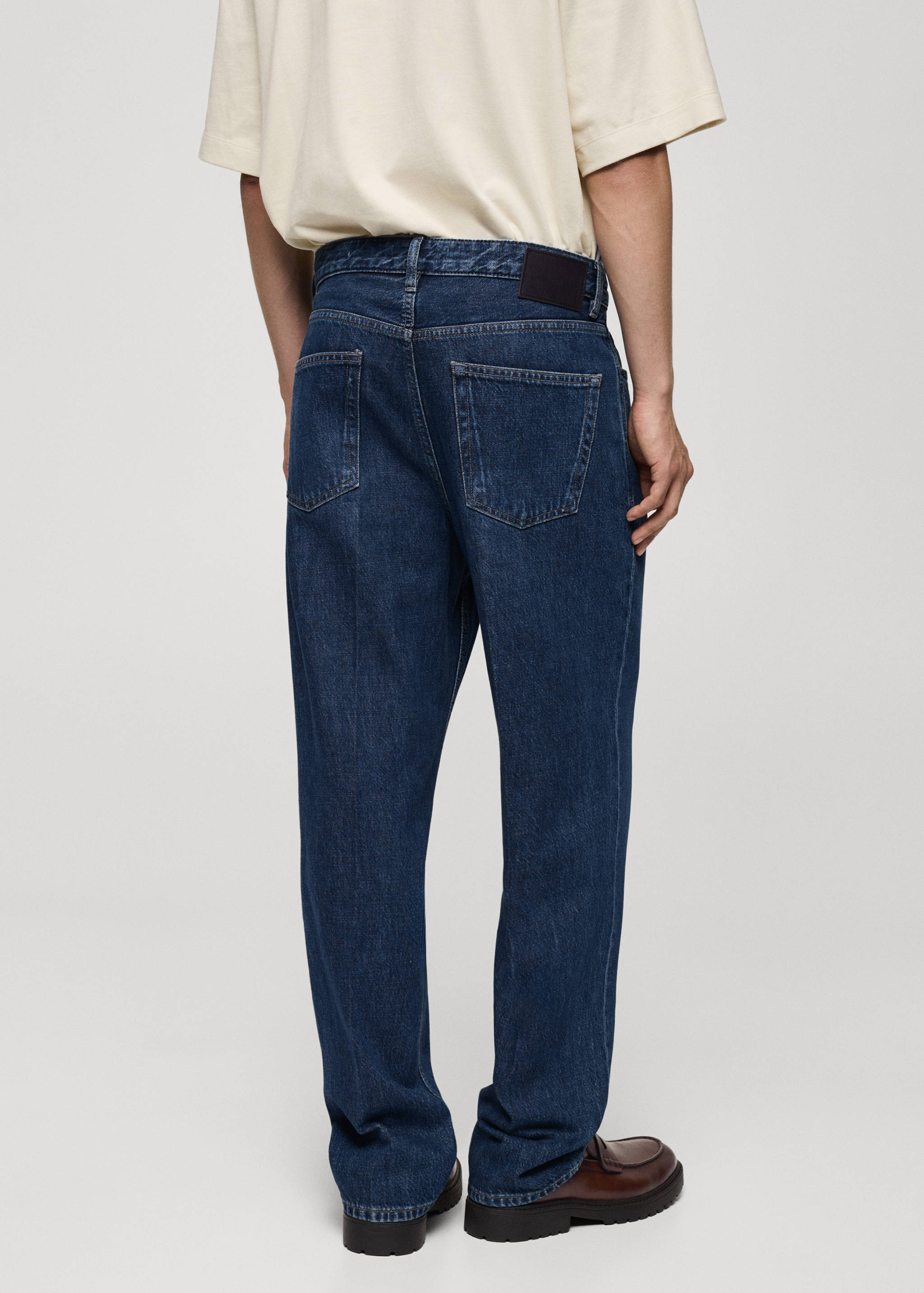 Jeans relaxed-fit riga stirata - Retro dell'articolo