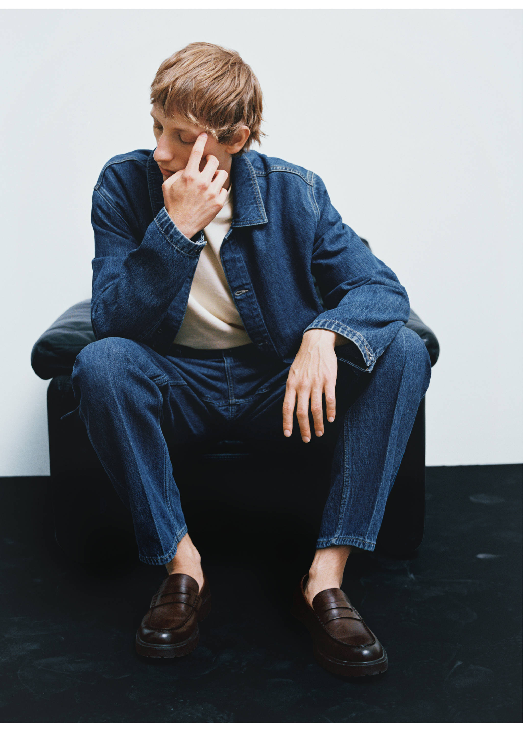 Džíny relax fit s pukem - Detail zboží 5, Tmavě modrá. Ref: 77035974-00.