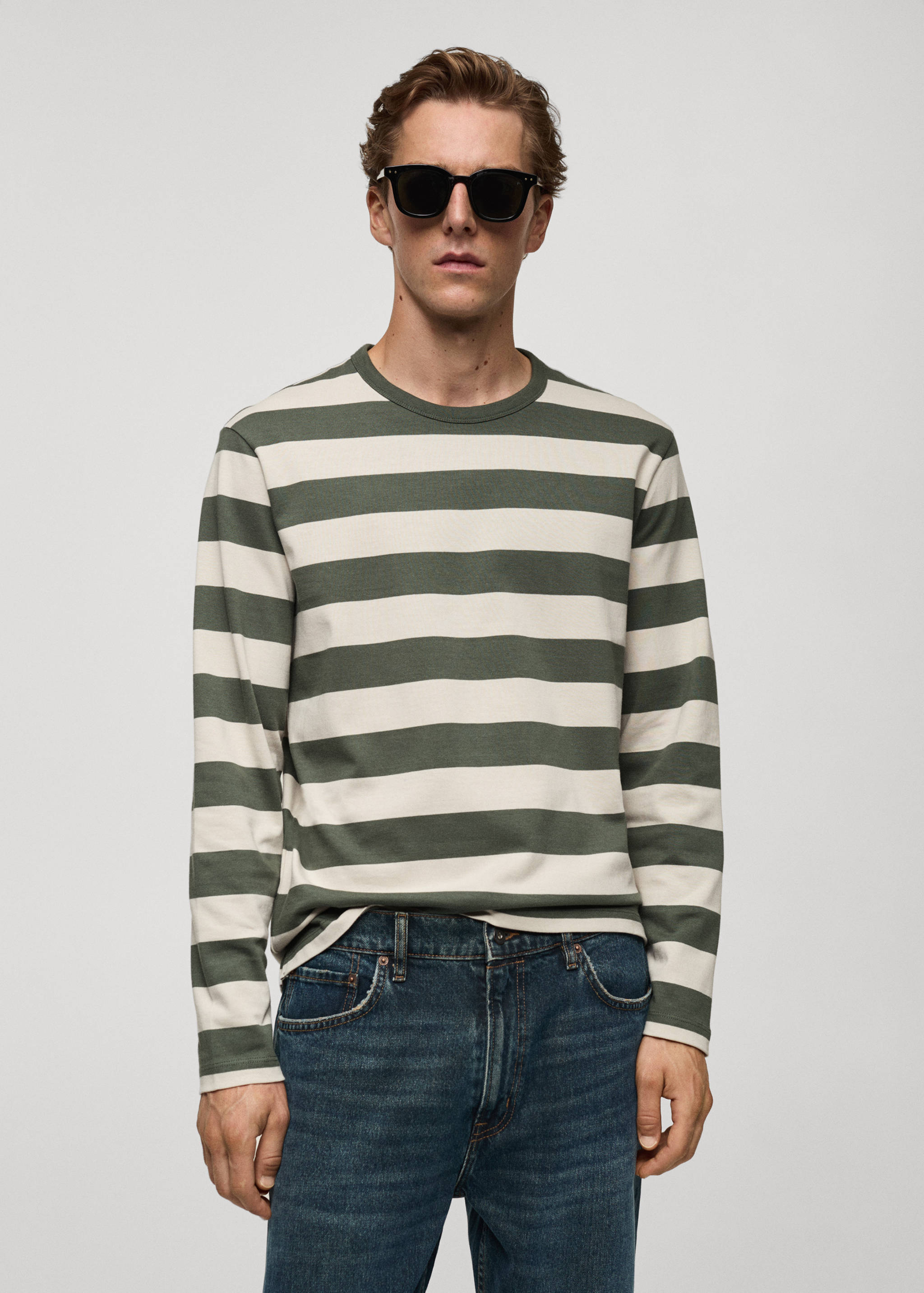 Striped long sleeves t-shirt - Medium plane