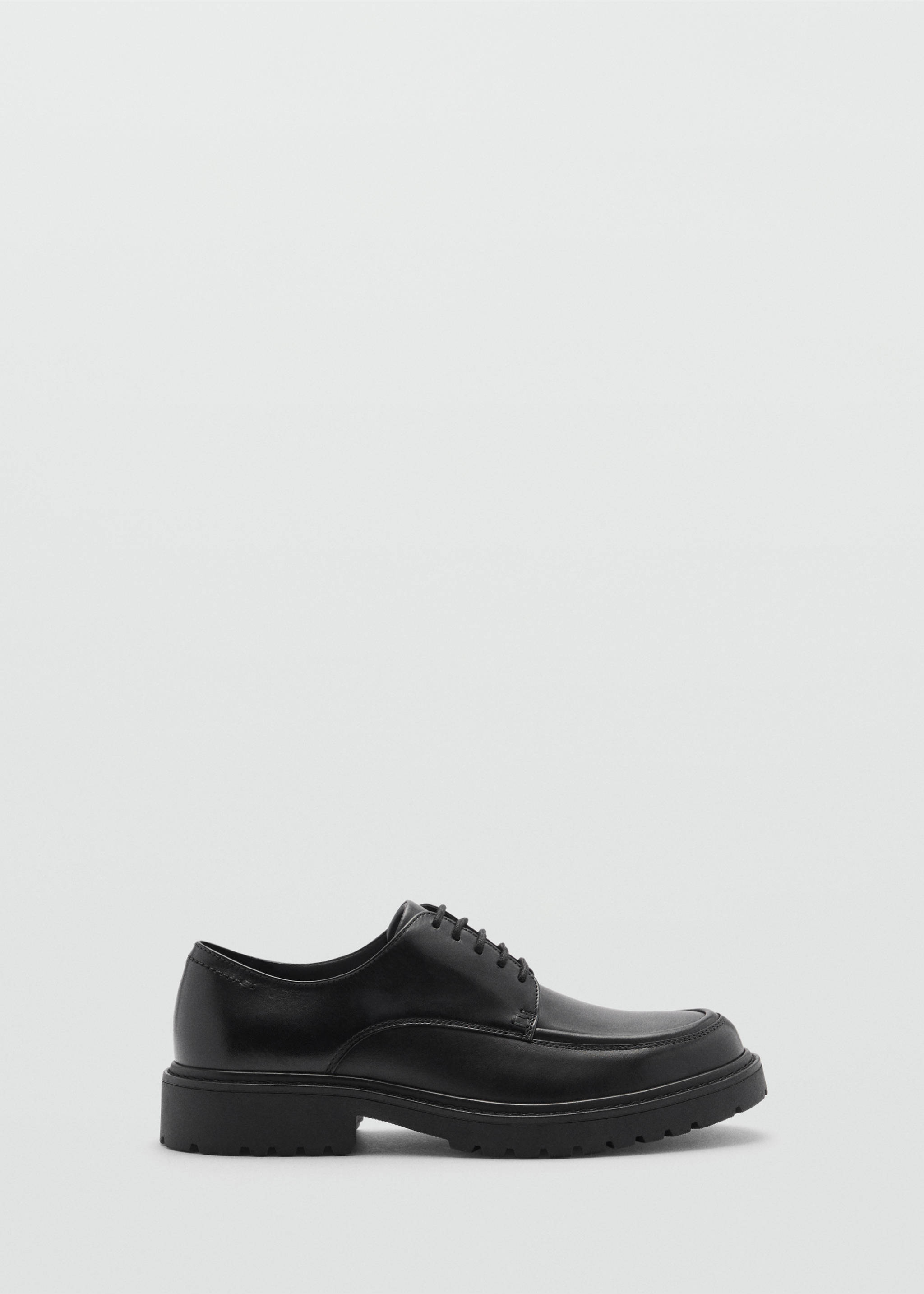 Leather blucher shoes - Article without model, Black. Ref: 77035978-00.