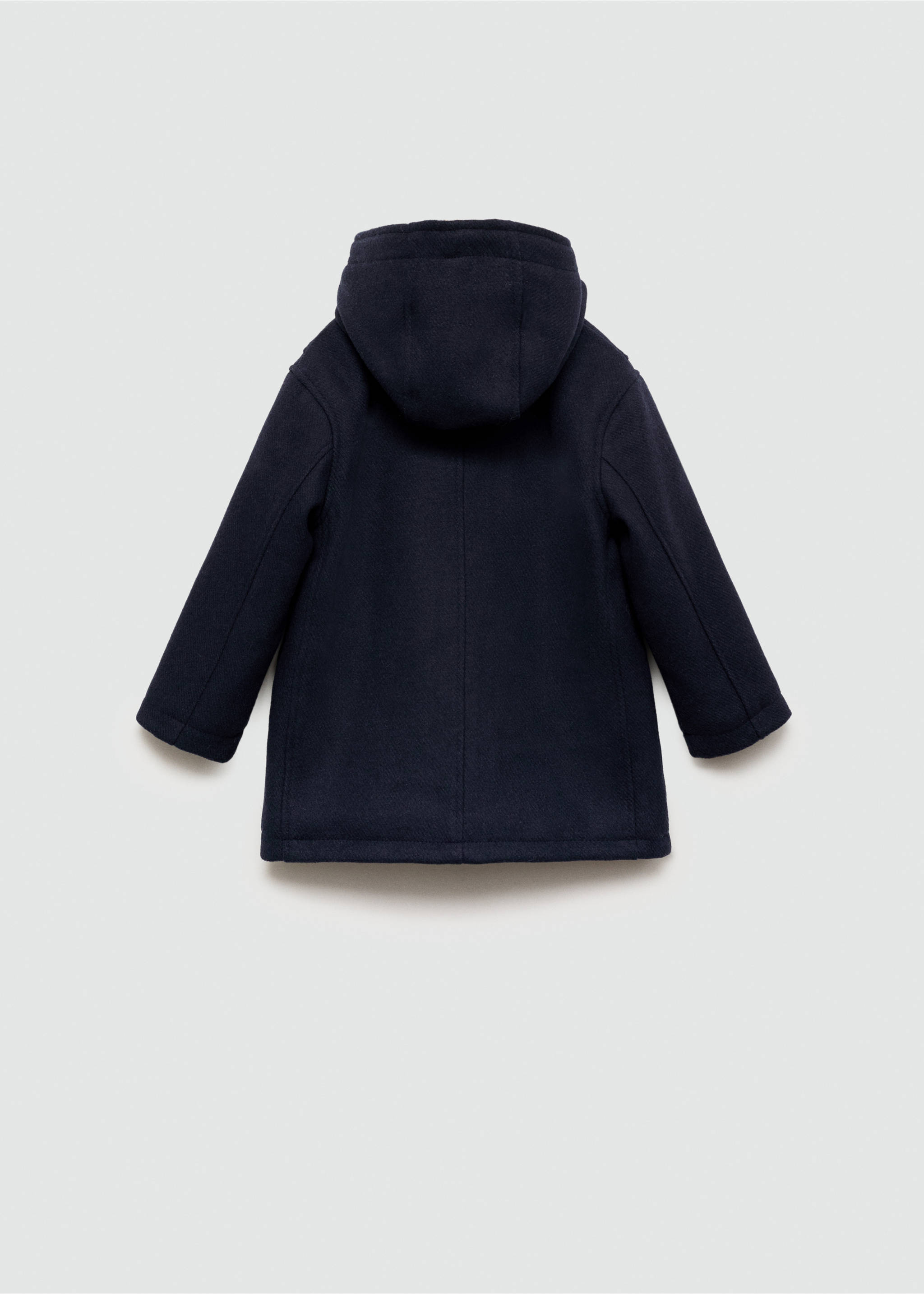 Long hooded coat - Reverse of the article, Dark Navy. Ref: 77035979-00.