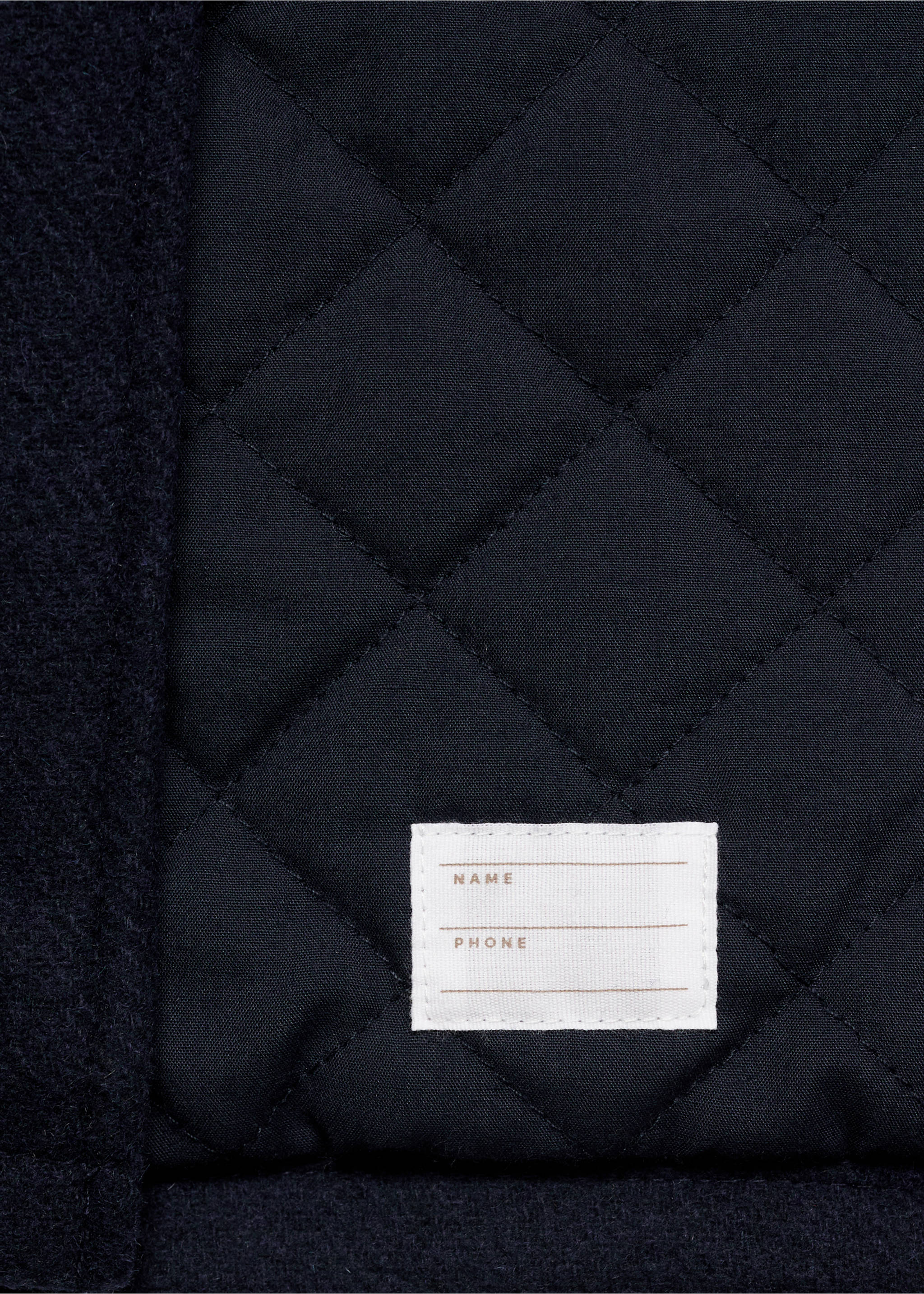 Long hooded coat - Details of the article 0, Dark Navy. Ref: 77035979-00.