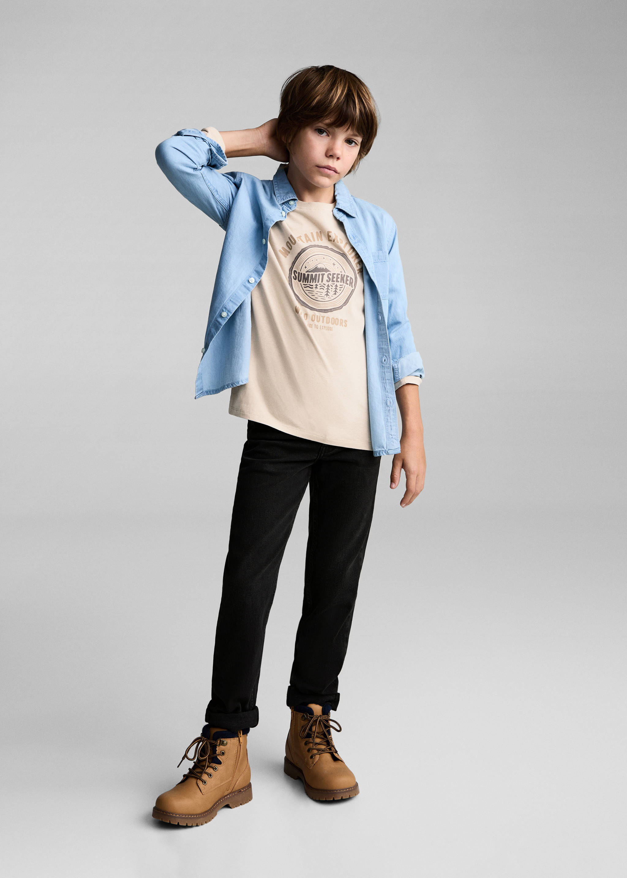 Printed cotton-blend T-shirt - General plane