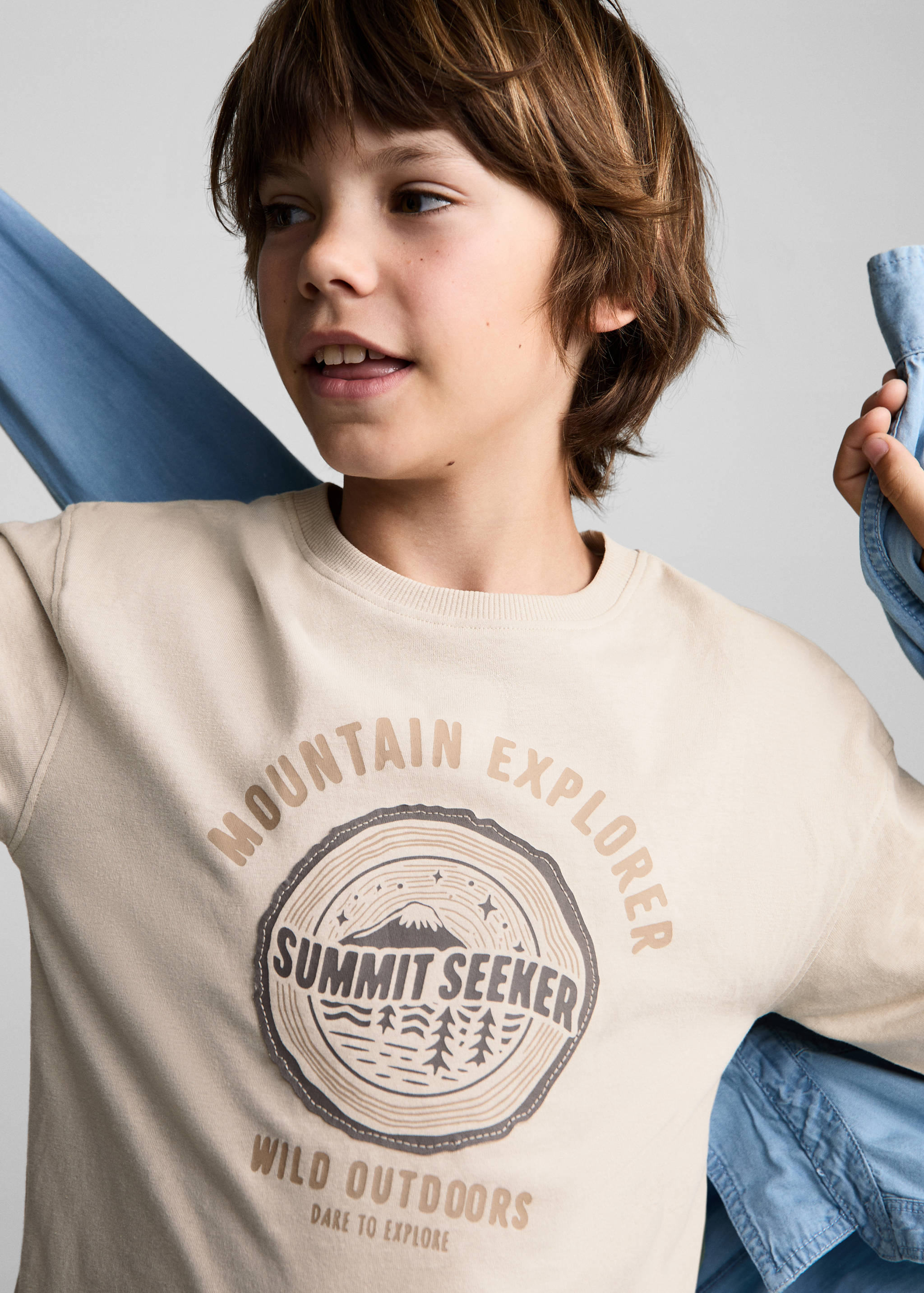 Printed cotton-blend T-shirt - Details of the article 1