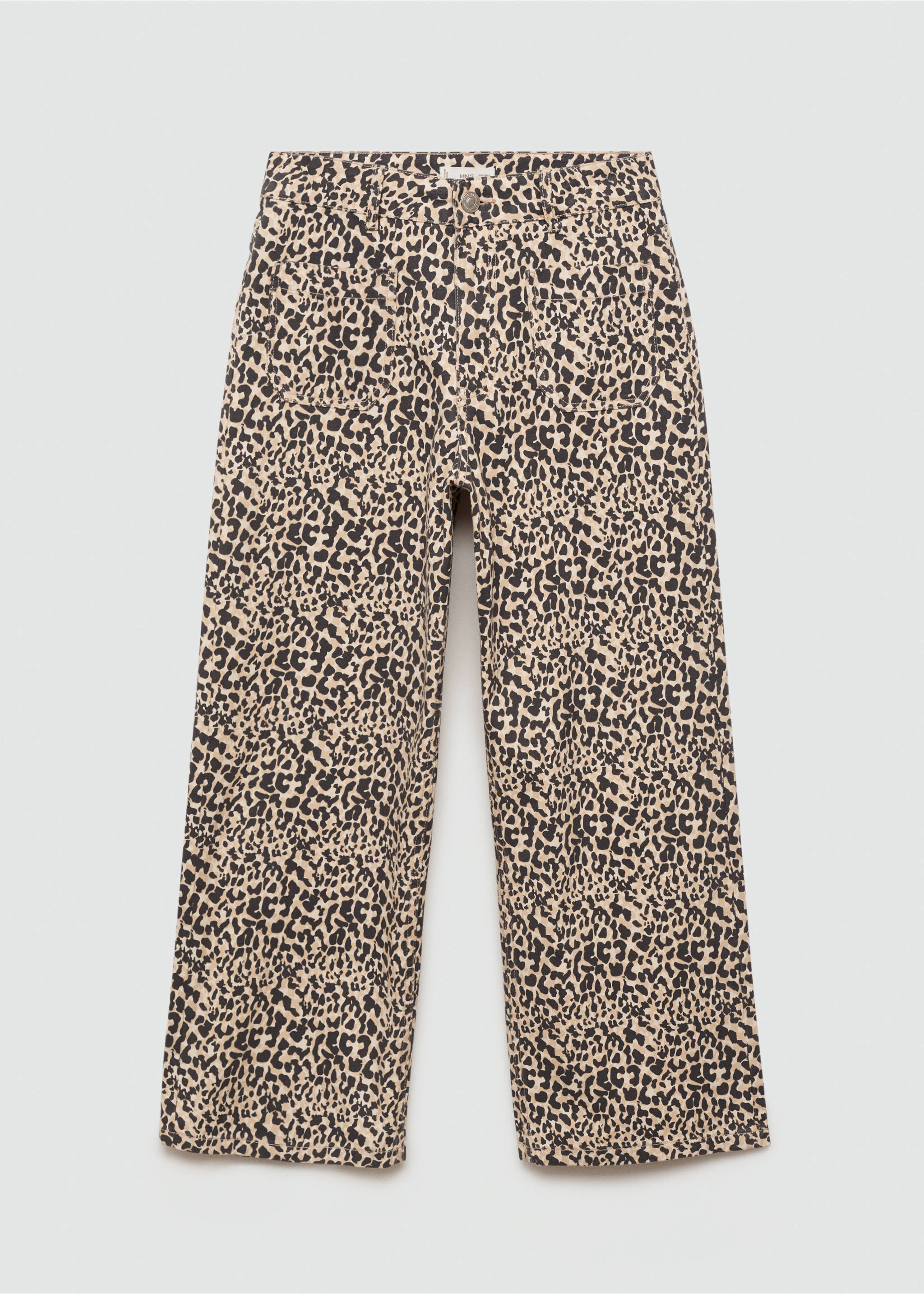 Pantalón recto leopardo - Artículo sin modelo, Marrón. Ref: 77035984-00.