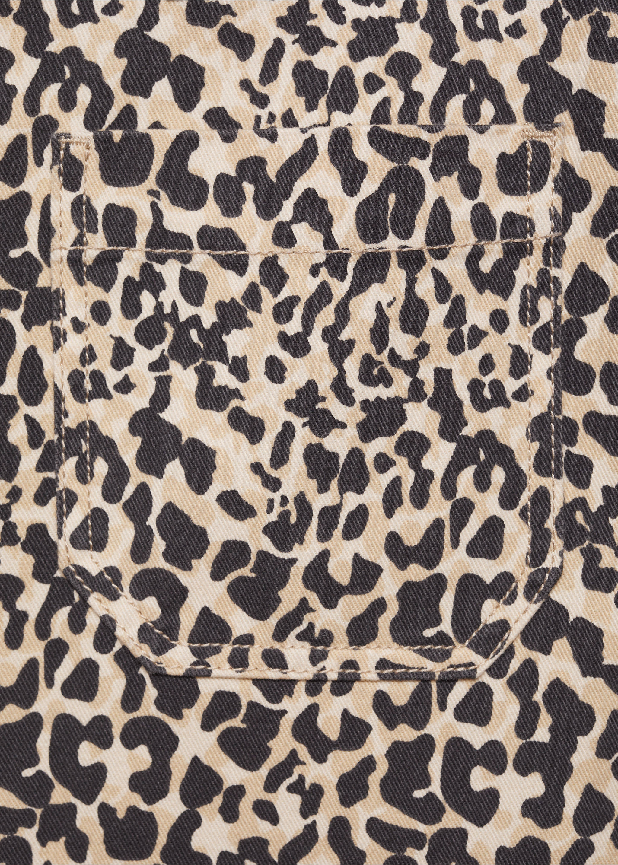 Pantalón recto leopardo - Detalle del artículo 0, Marrón. Ref: 77035984-00.