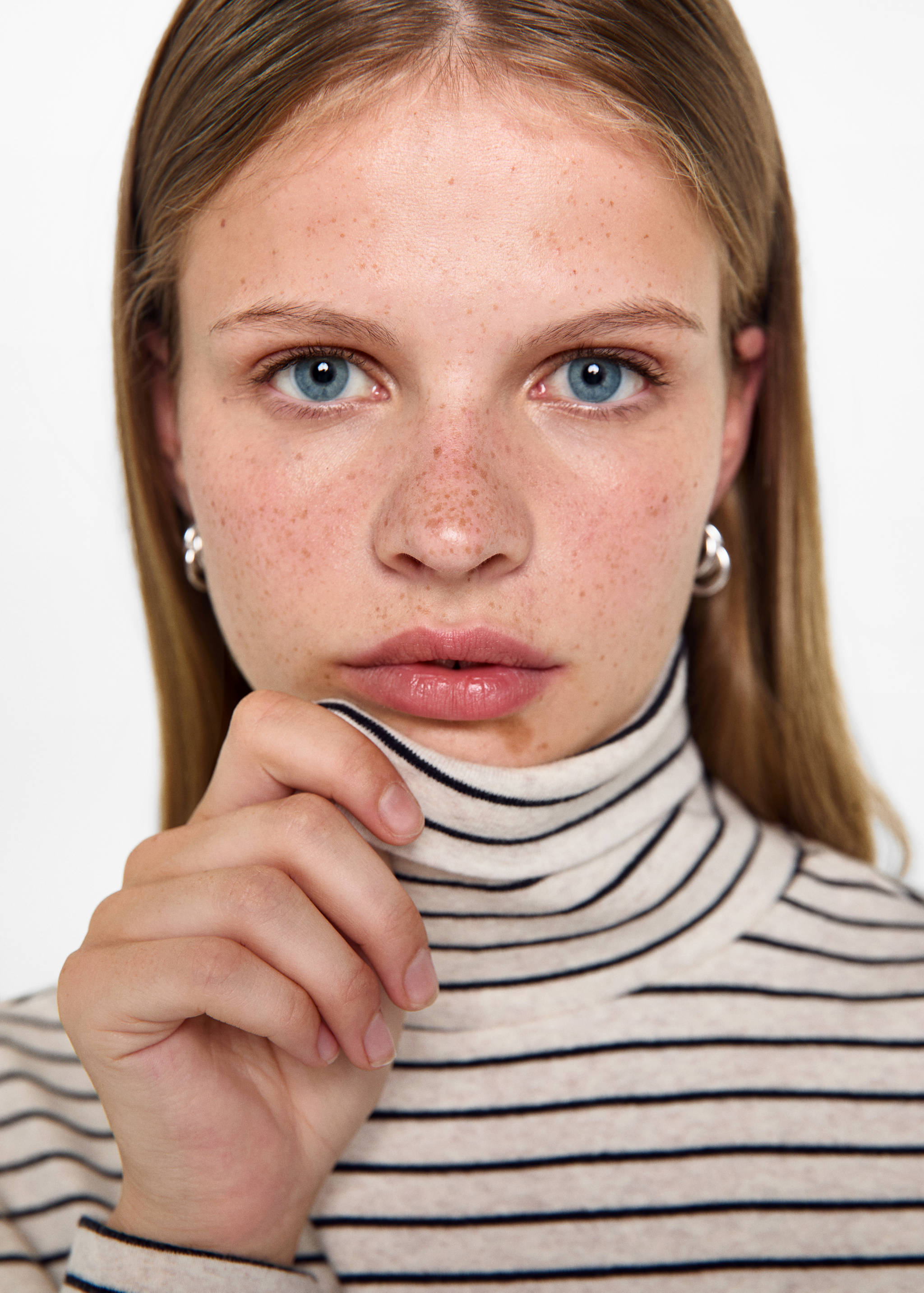 Camiseta rayas cuello alto - Detalle del artículo 1