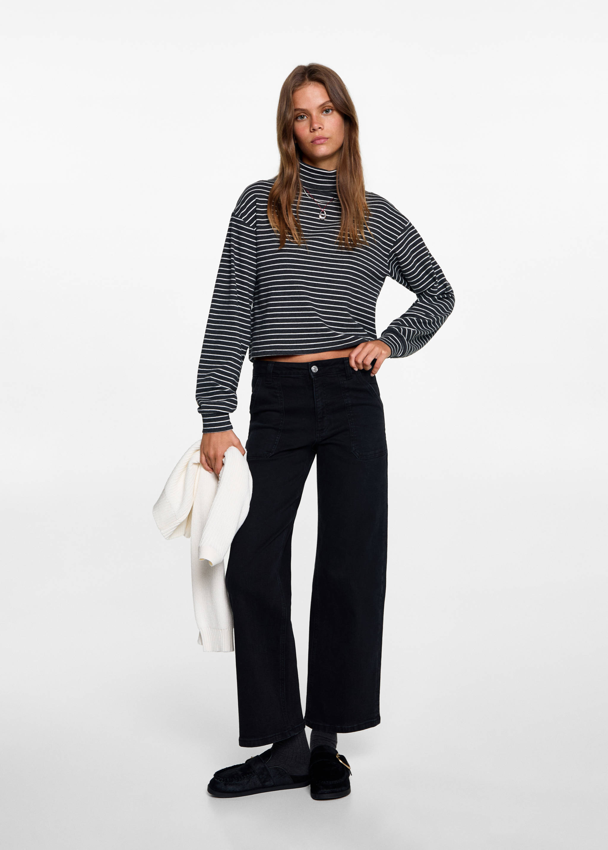 Striped turtleneck T-shirt - General plane