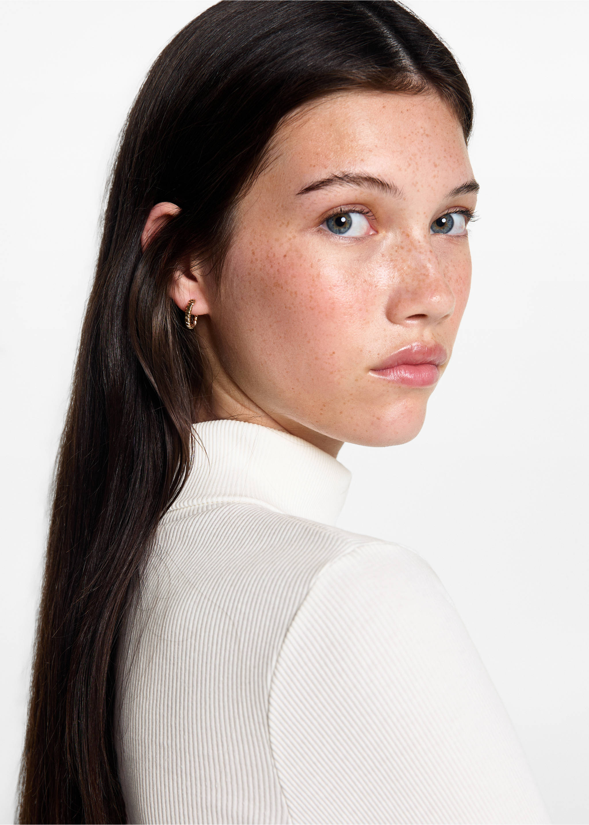 Long sleeve cotton t-shirt - Details of the article 1, Off White. Ref: 77035987-00.