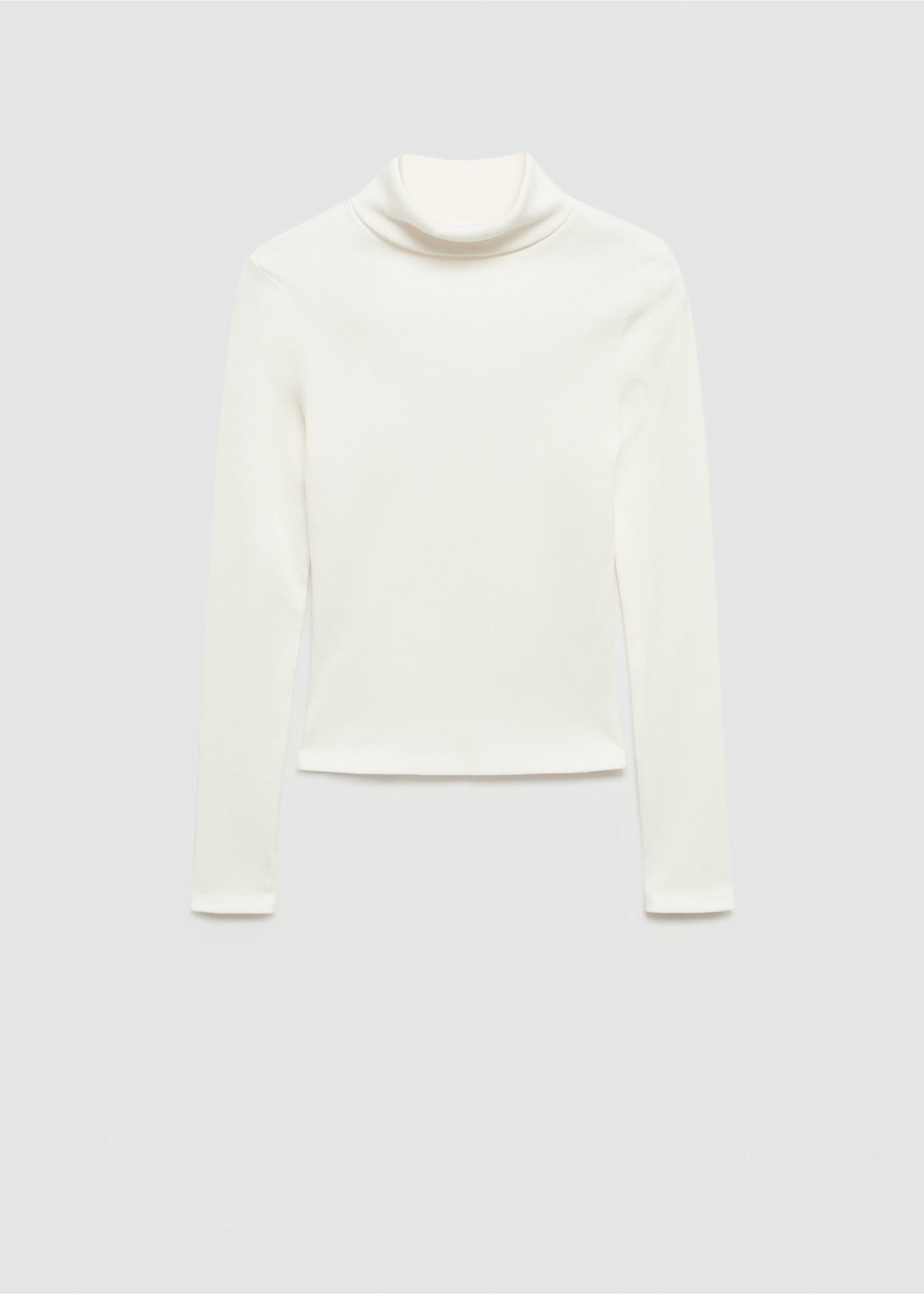 Long sleeve cotton t-shirt - Article without model, Off White. Ref: 77035987-00.