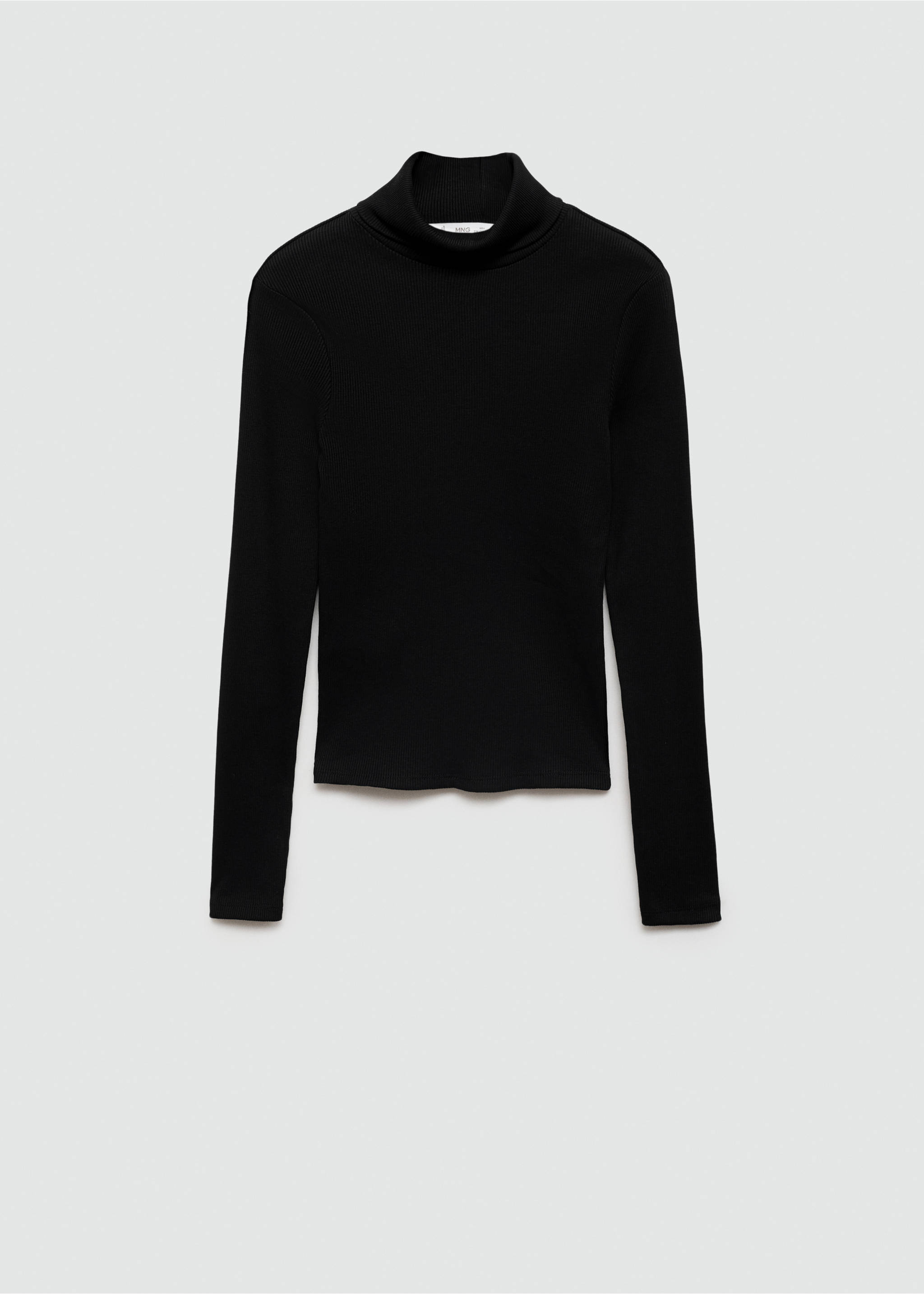 Långärmad t-shirt i bomull - Artikel utan modell, Svart. Ref: 77035987-00.