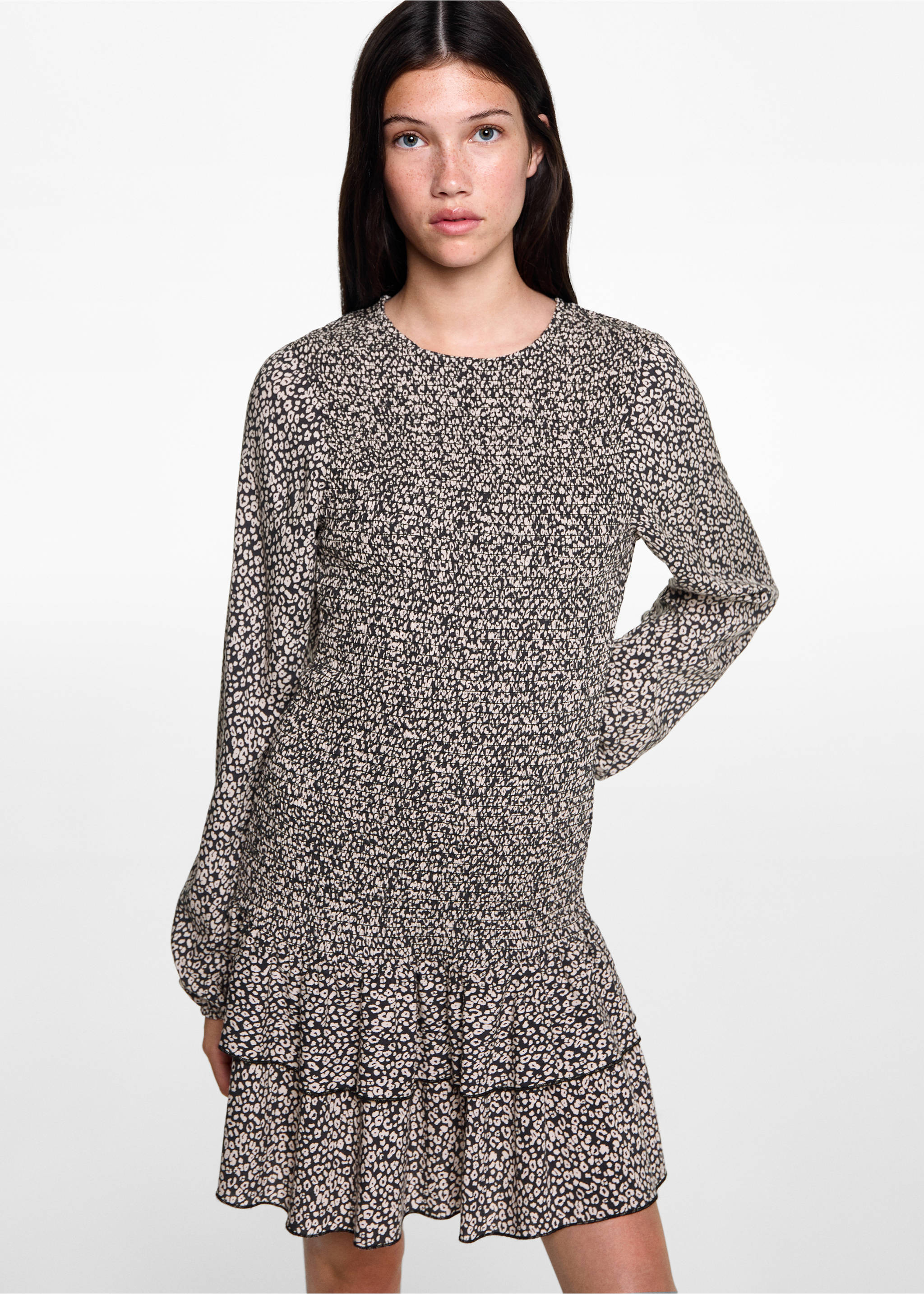 Vestit estampat lleopard - Pla mig, Negre. Ref: 77035988-00.