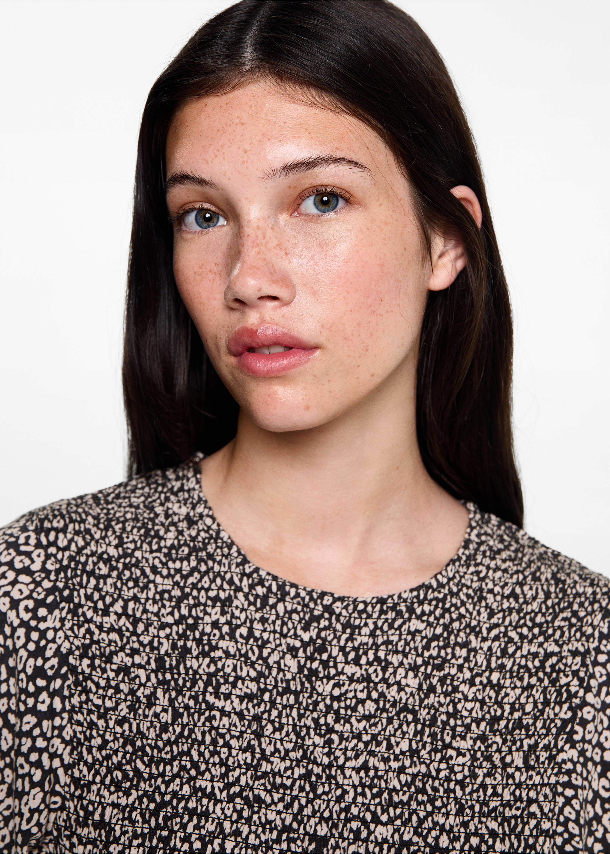 Vestit estampat lleopard - Detall de l'article 1, Negre. Ref: 77035988-00.