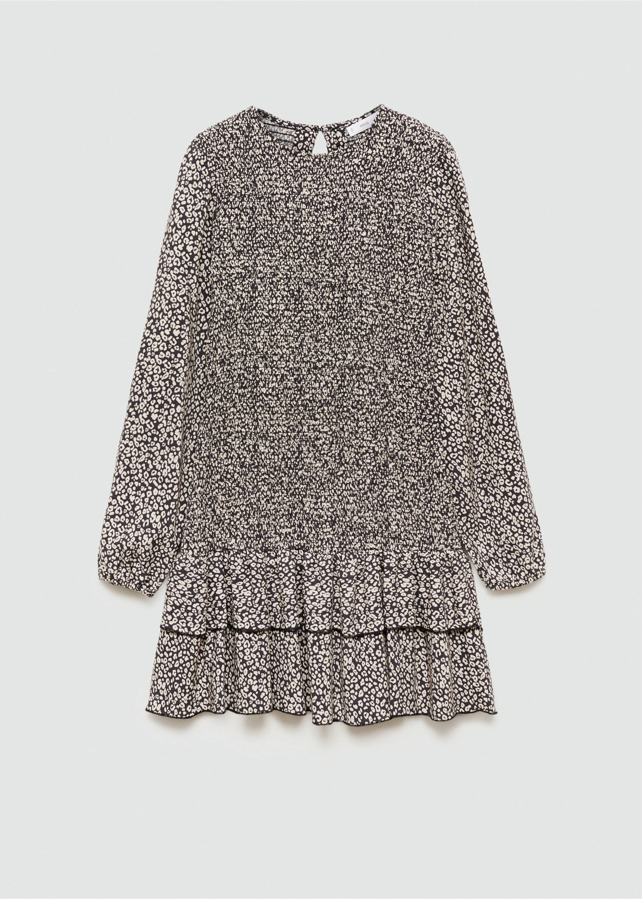 Vestit estampat lleopard - Article sense model, Negre. Ref: 77035988-00.