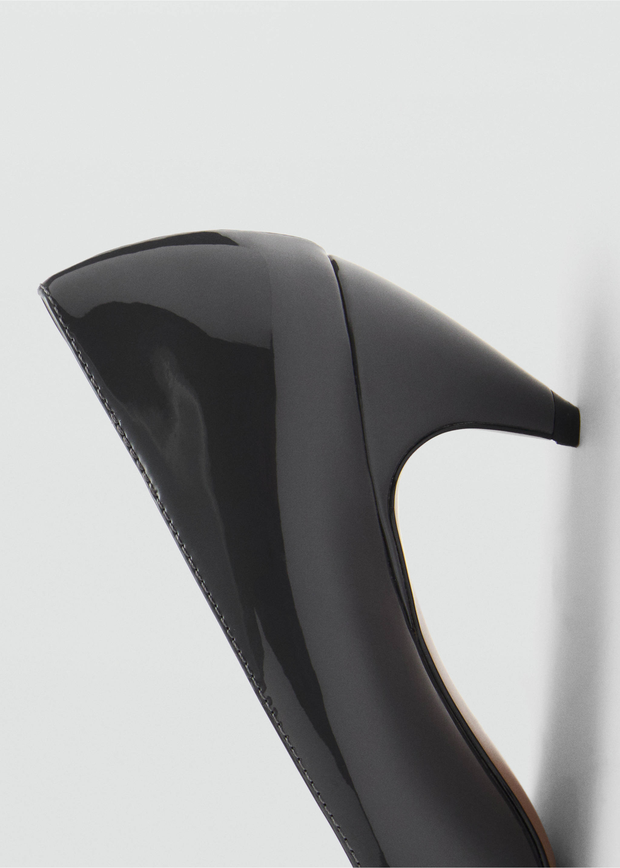 Patent leather heel shoes - Details of the article 1, Grey. Ref: 77035999-00.