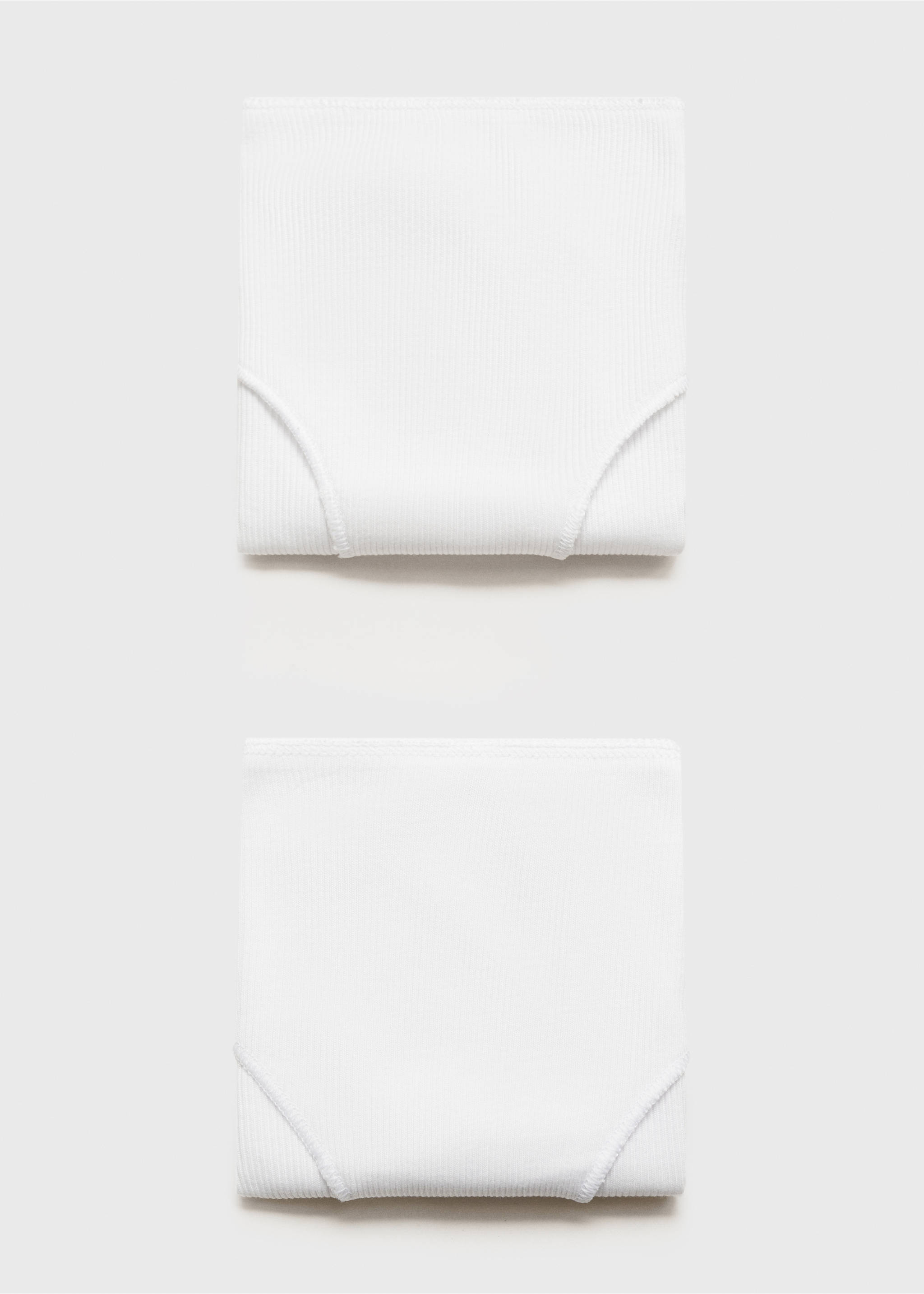 Basic-Slip im Zweierpack - Artikel ohne Model, Cremeweiß. Ref: 77036005-00.