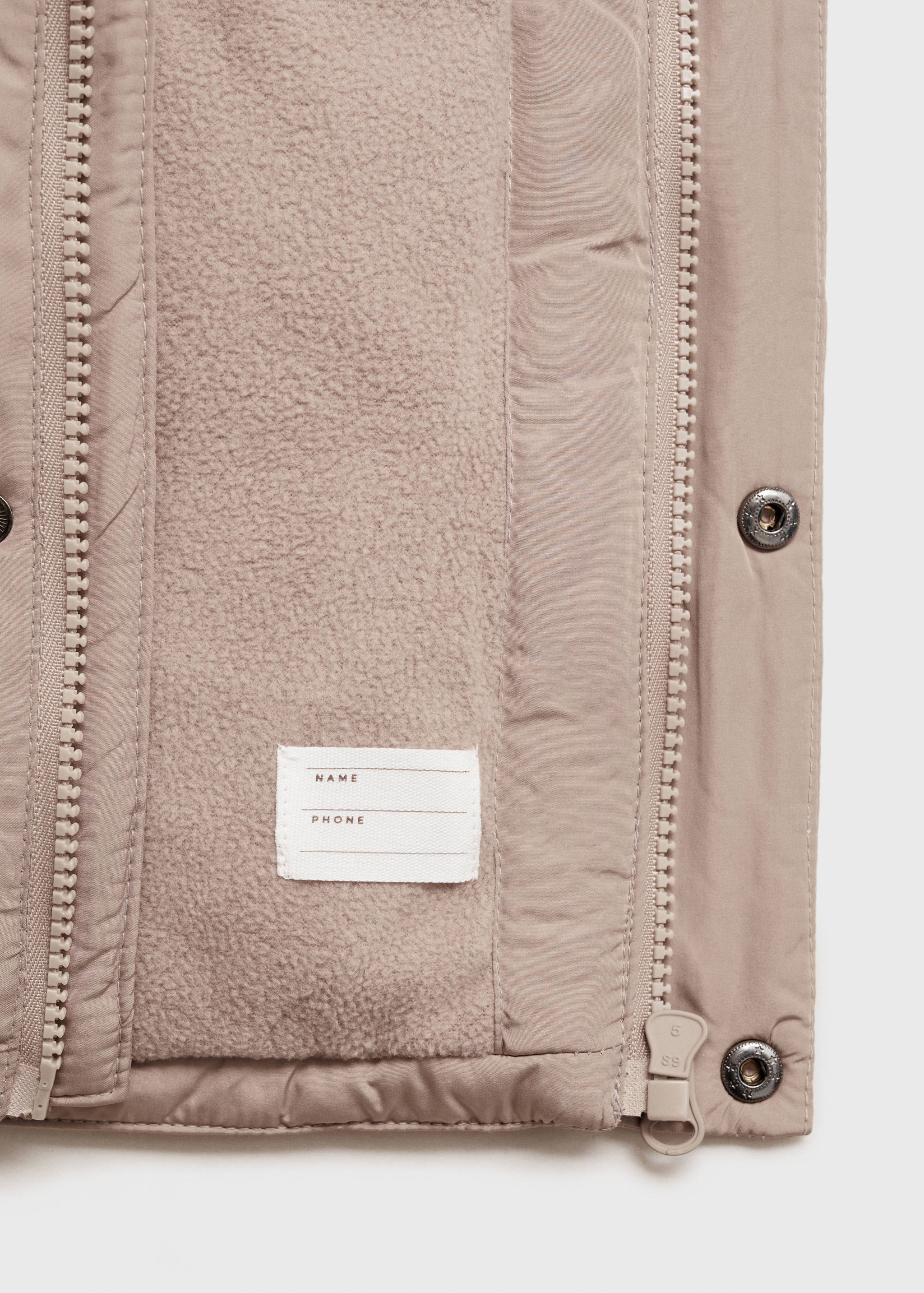 Fleece-lined quilted anorak - Details of the article 0