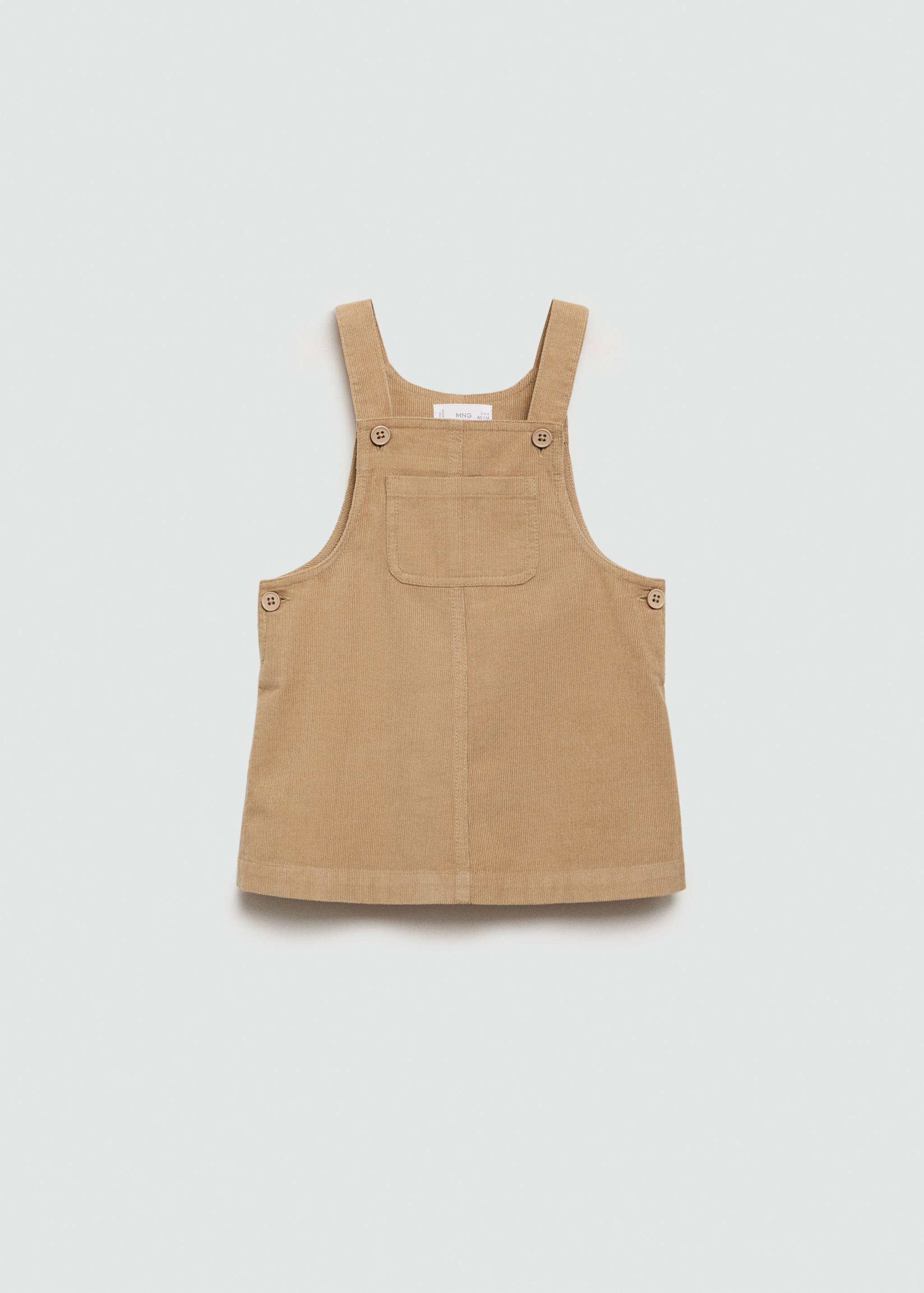 Micro-corduroy pinafore dress - Article without model