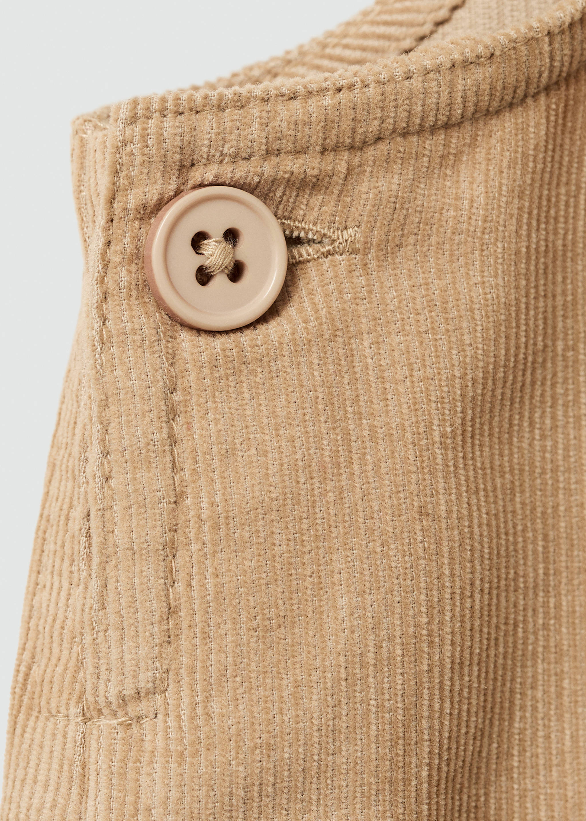 Micro-corduroy pinafore dress - Details of the article 0