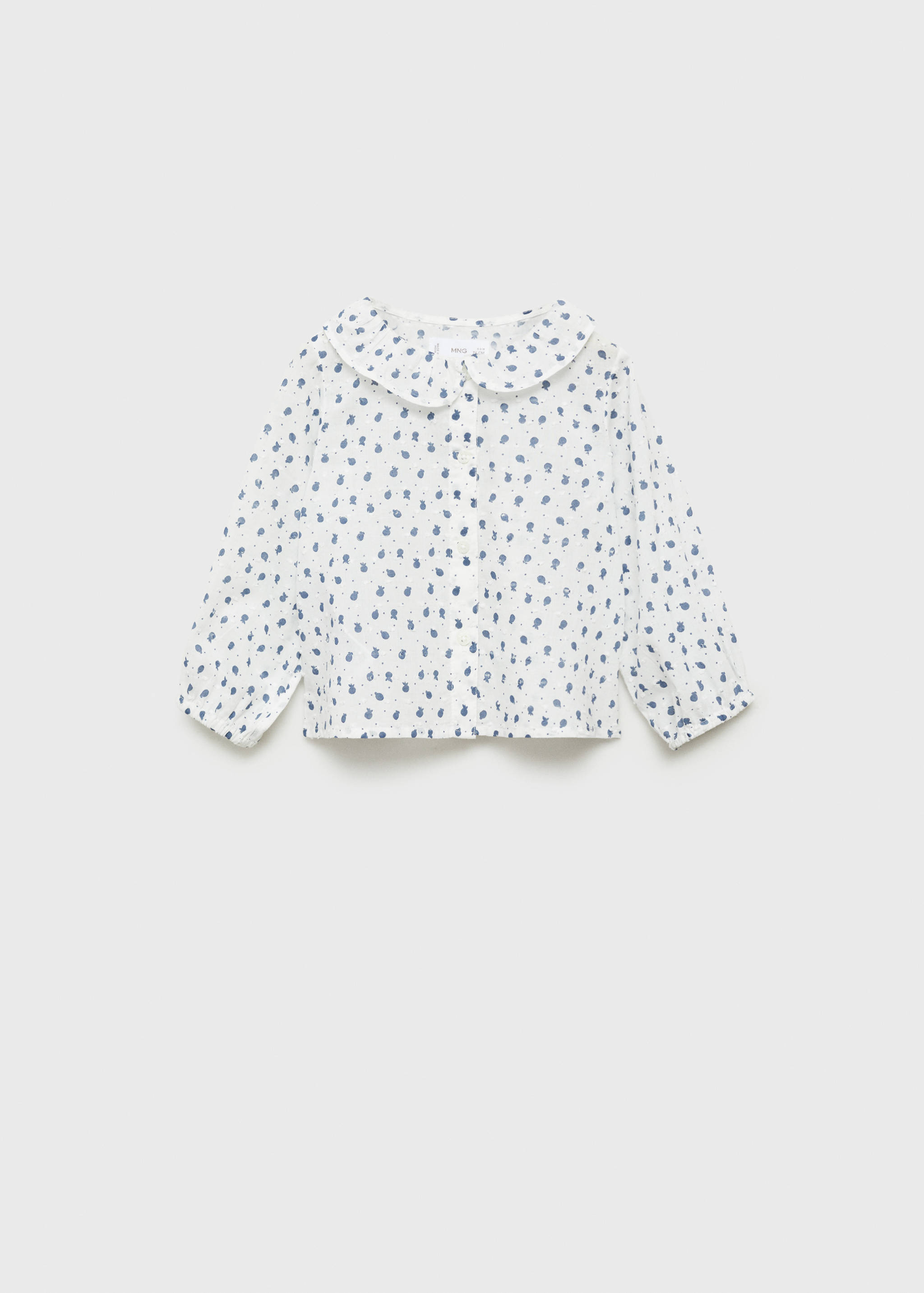 Printed blouse with babydoll collar - Article without model