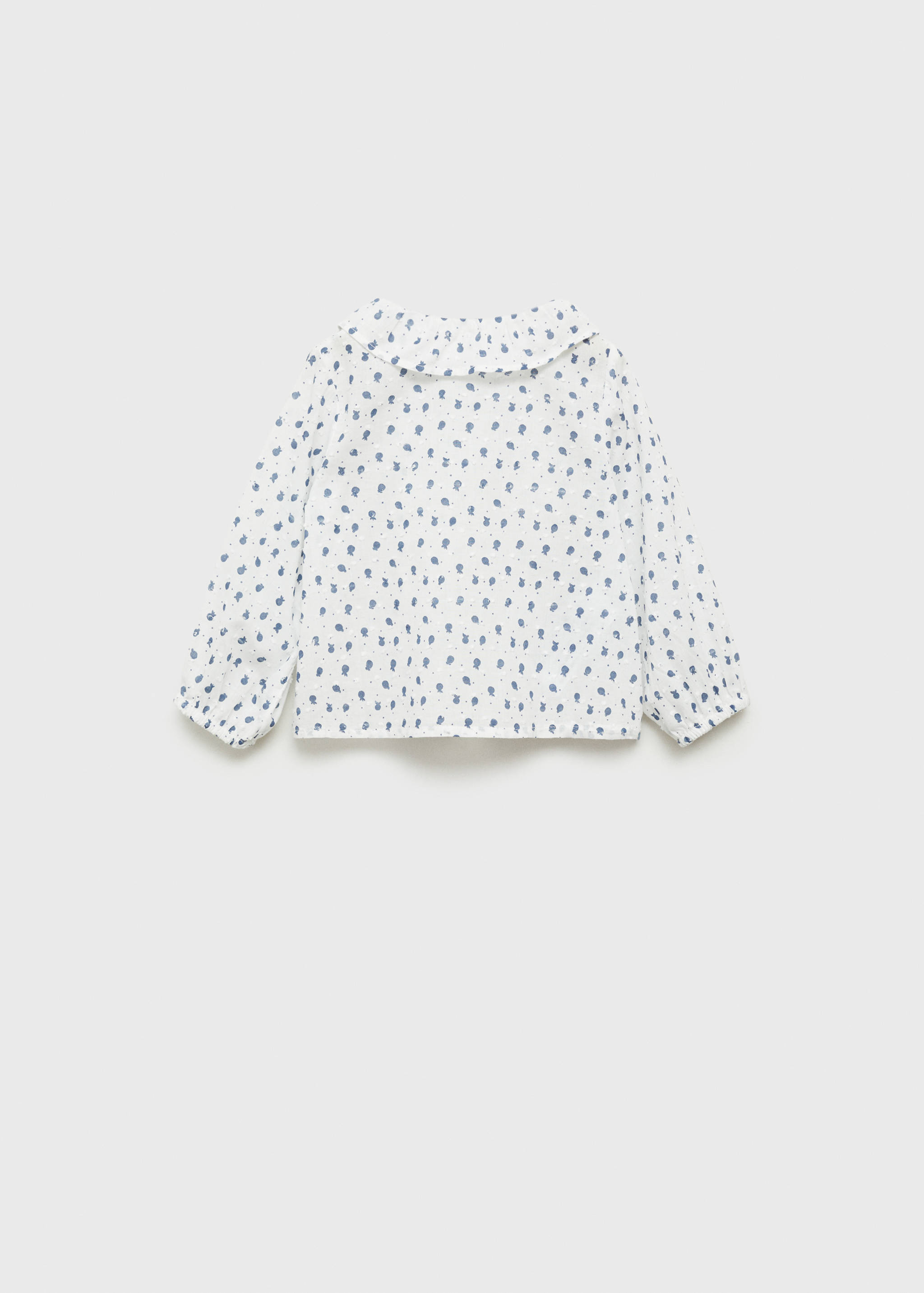 Printed blouse with babydoll collar - Reverse of the article