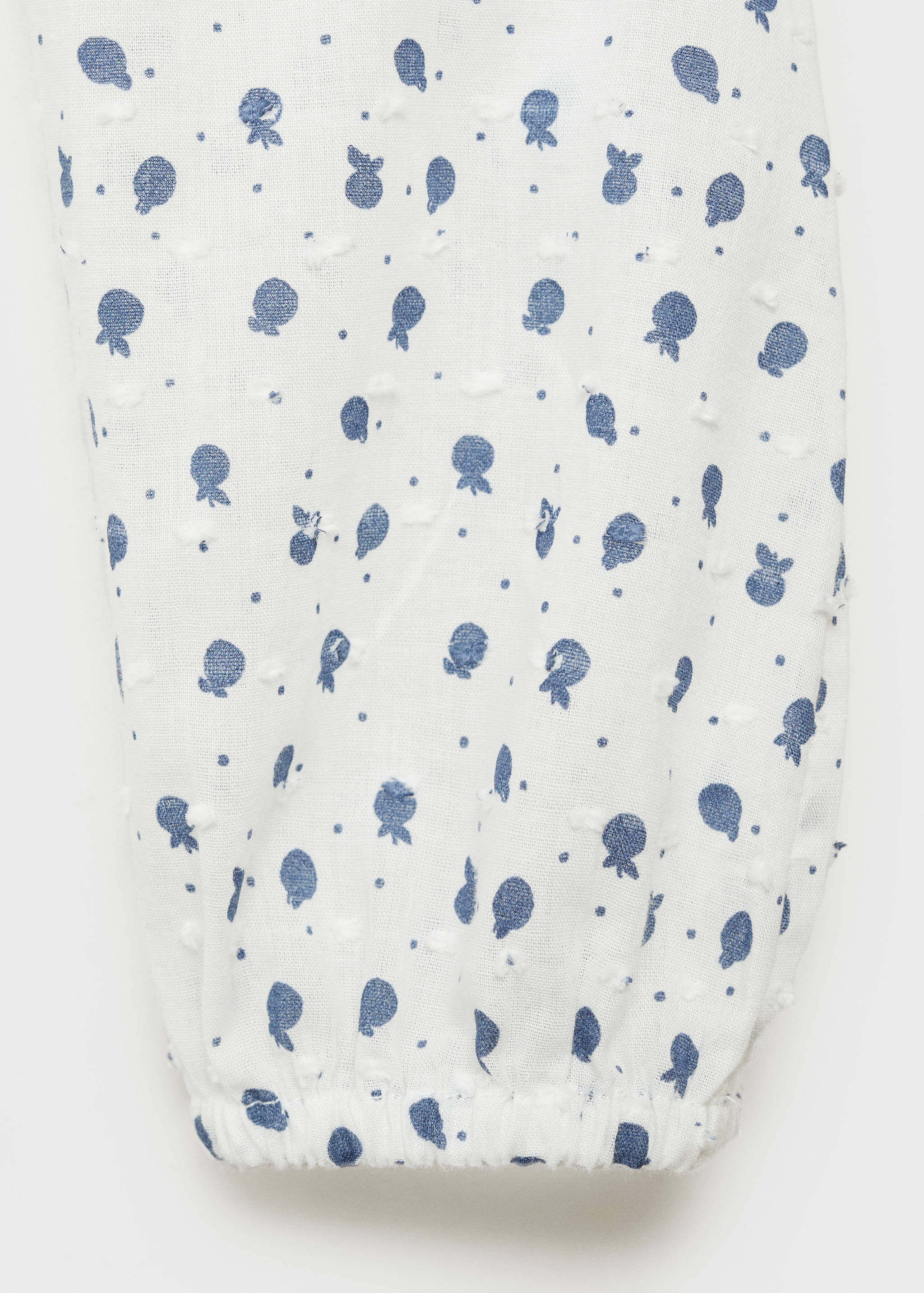 Printed blouse with babydoll collar - Details of the article 0