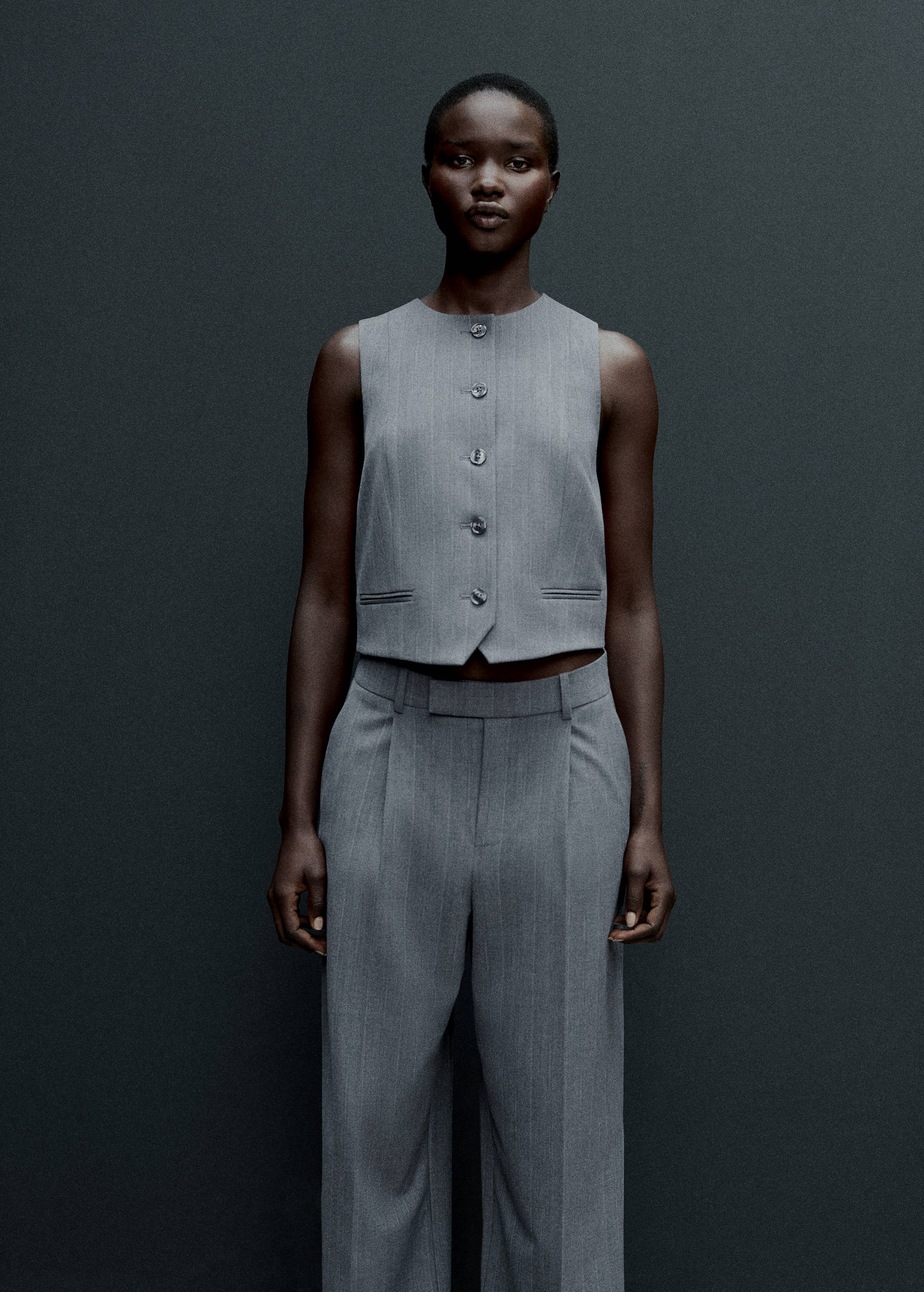 Hajszálcsíkos öltöny mellény - A termék adatai 7