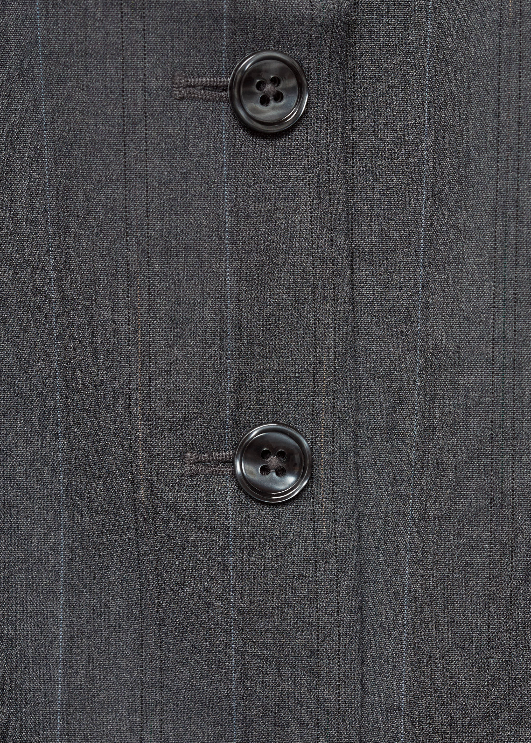 Pinstriped suit vest - Details of the article 8, Grey. Ref: 77036725-00.