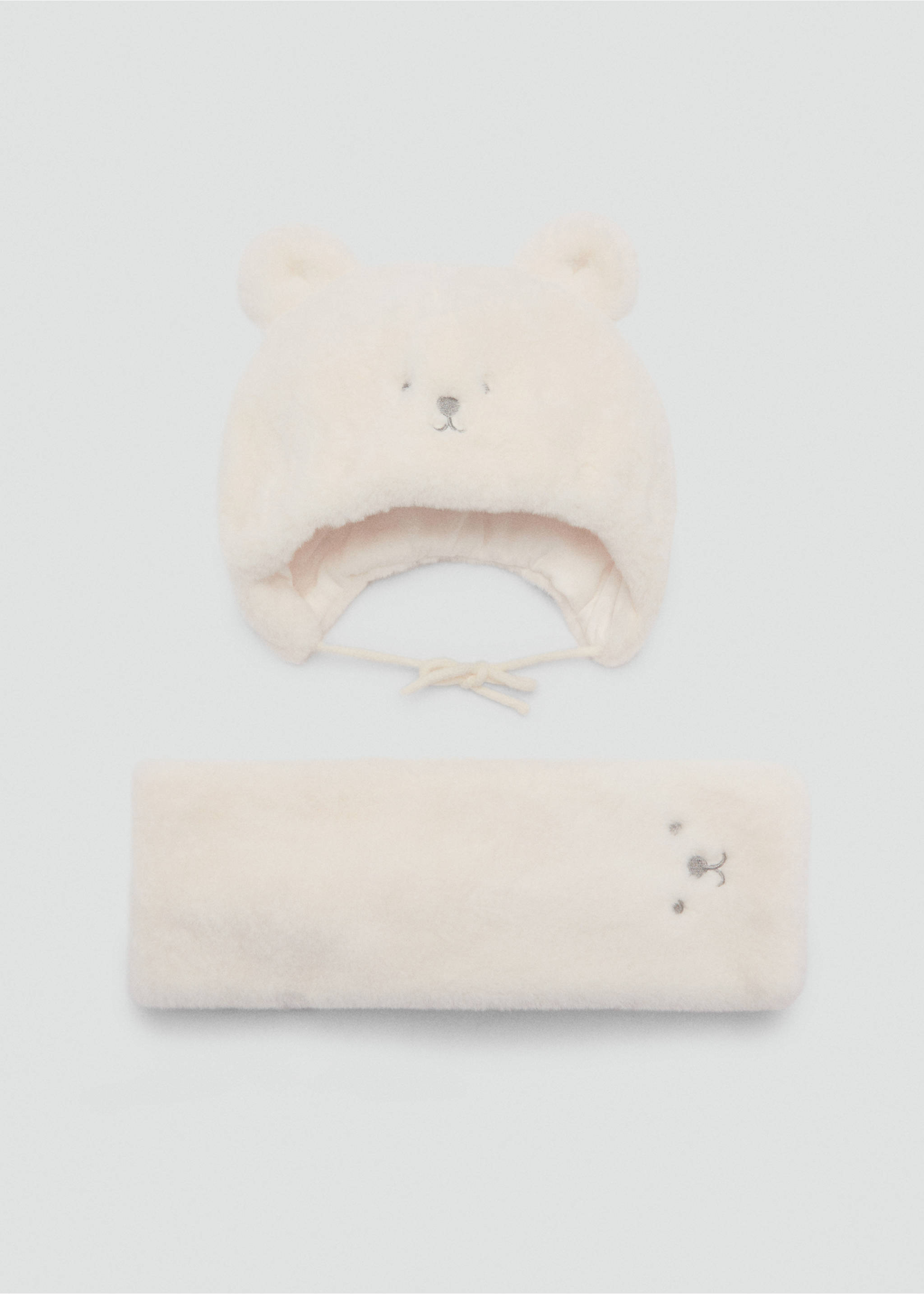 Polar beanie - Details of the article 1, Ecru. Ref: 77036730-00.