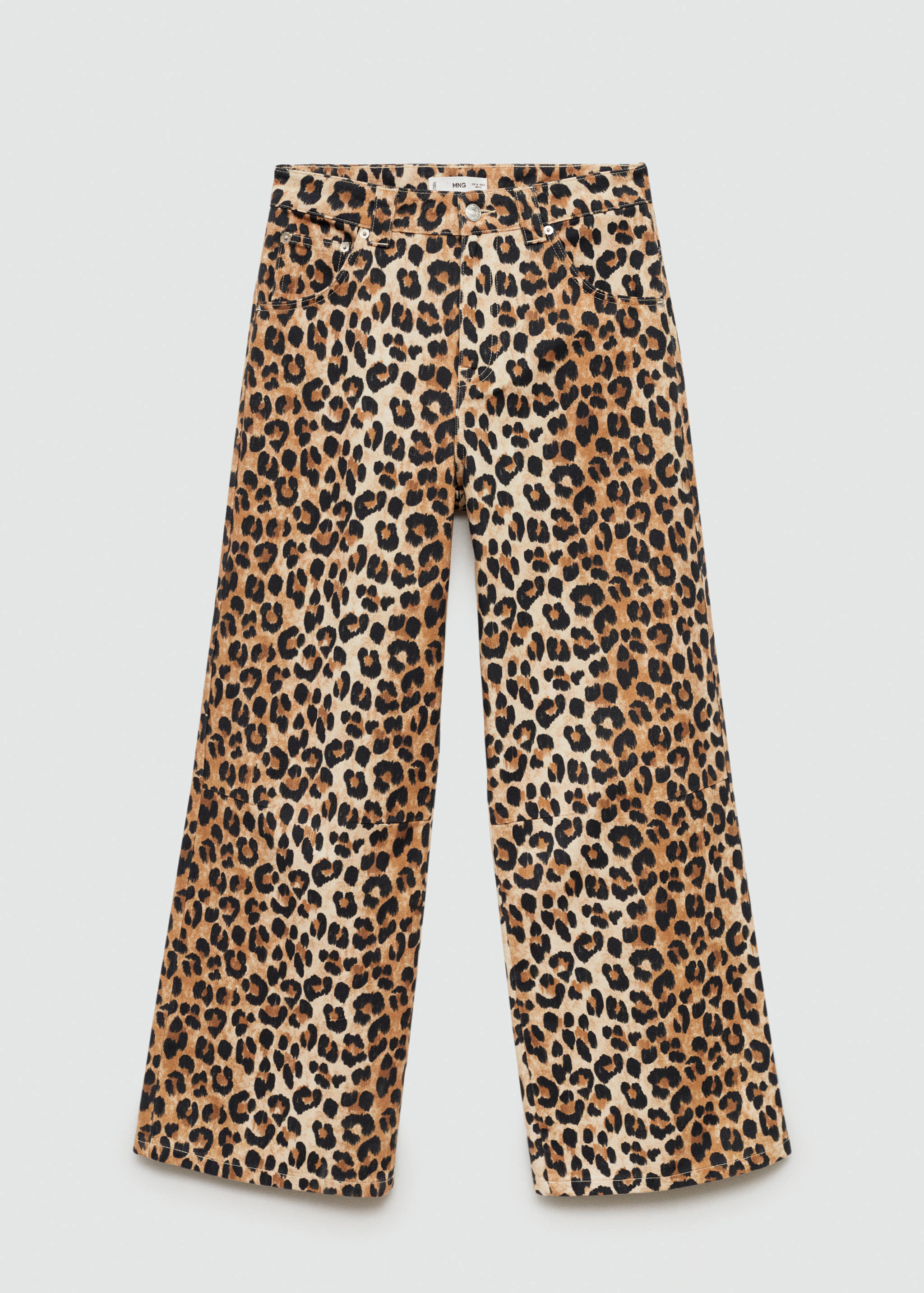 Leopard-print wide leg jeans - Article without model