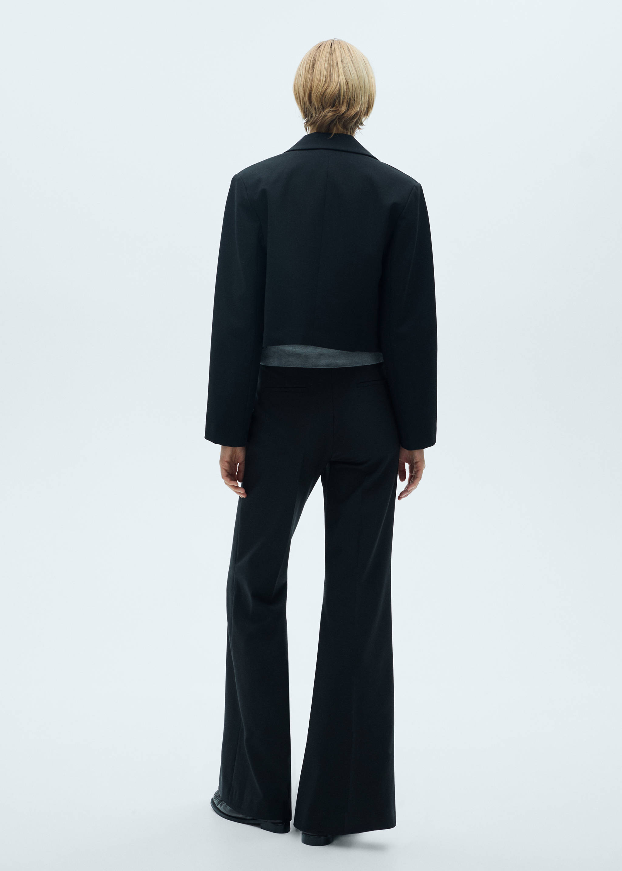 Mid-rise flared trousers - Reverse of the article