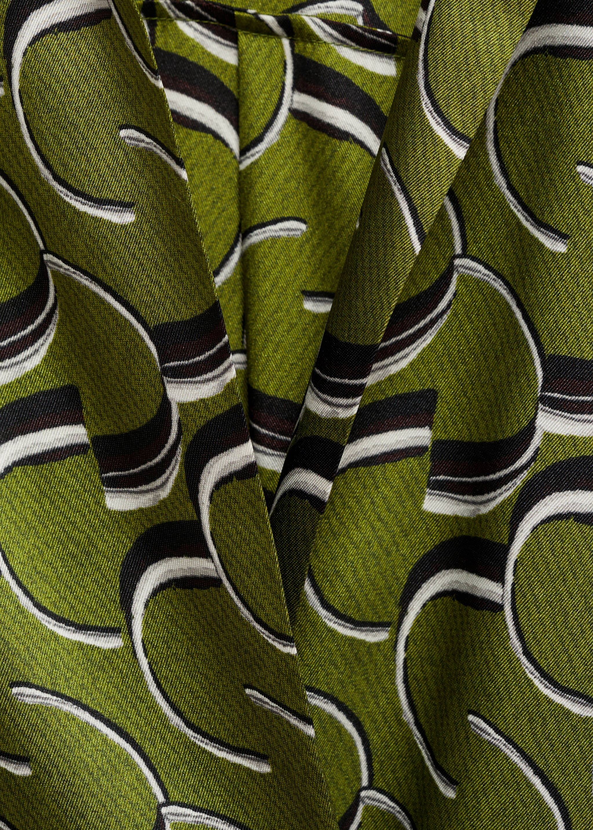 Printed satin dress - Details of the article 0