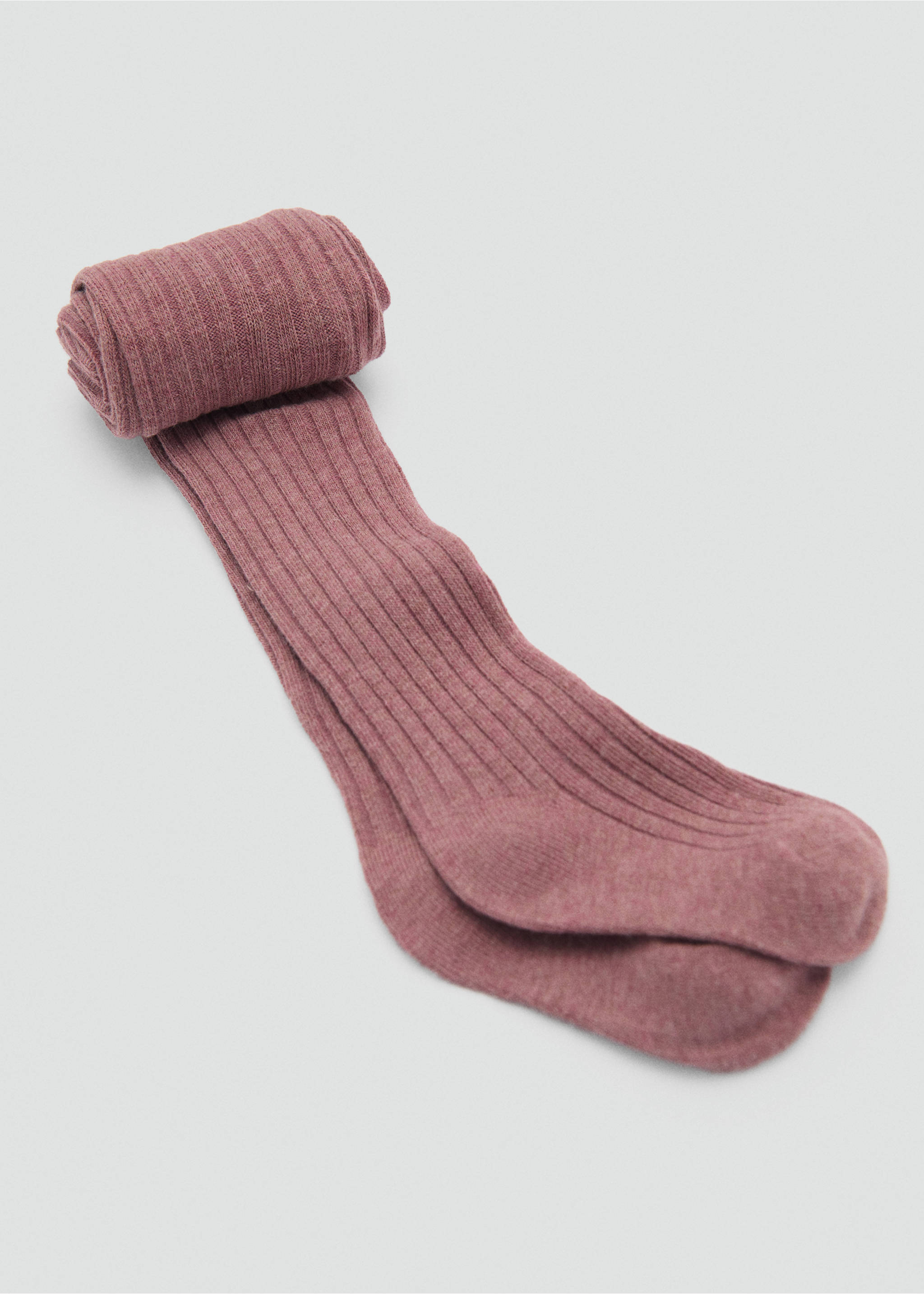 Cotton-blend thick tights - Medium plane, Burgundy. Ref: 77036761-00.
