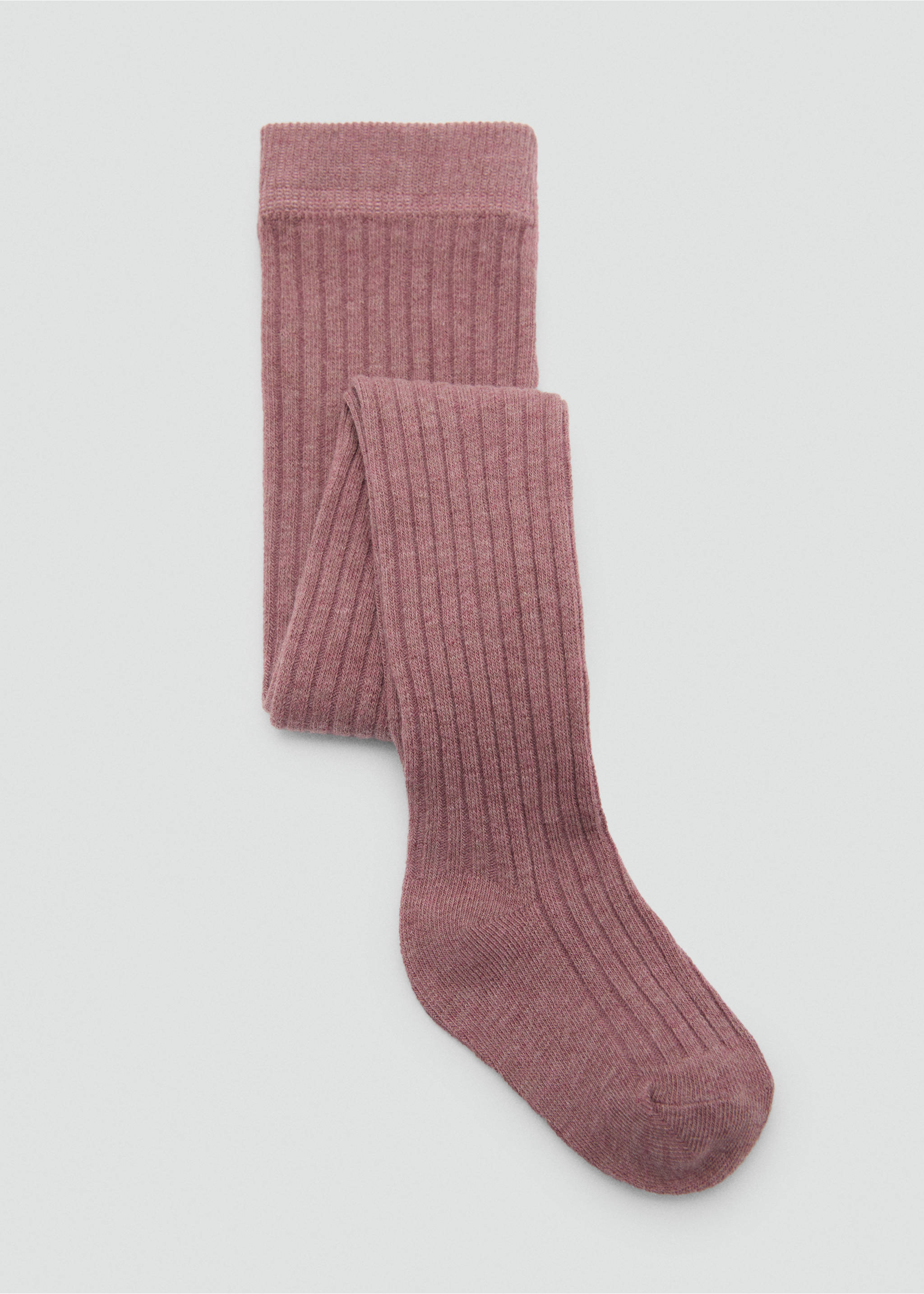 Cotton-blend thick tights - Article without model, Burgundy. Ref: 77036761-00.