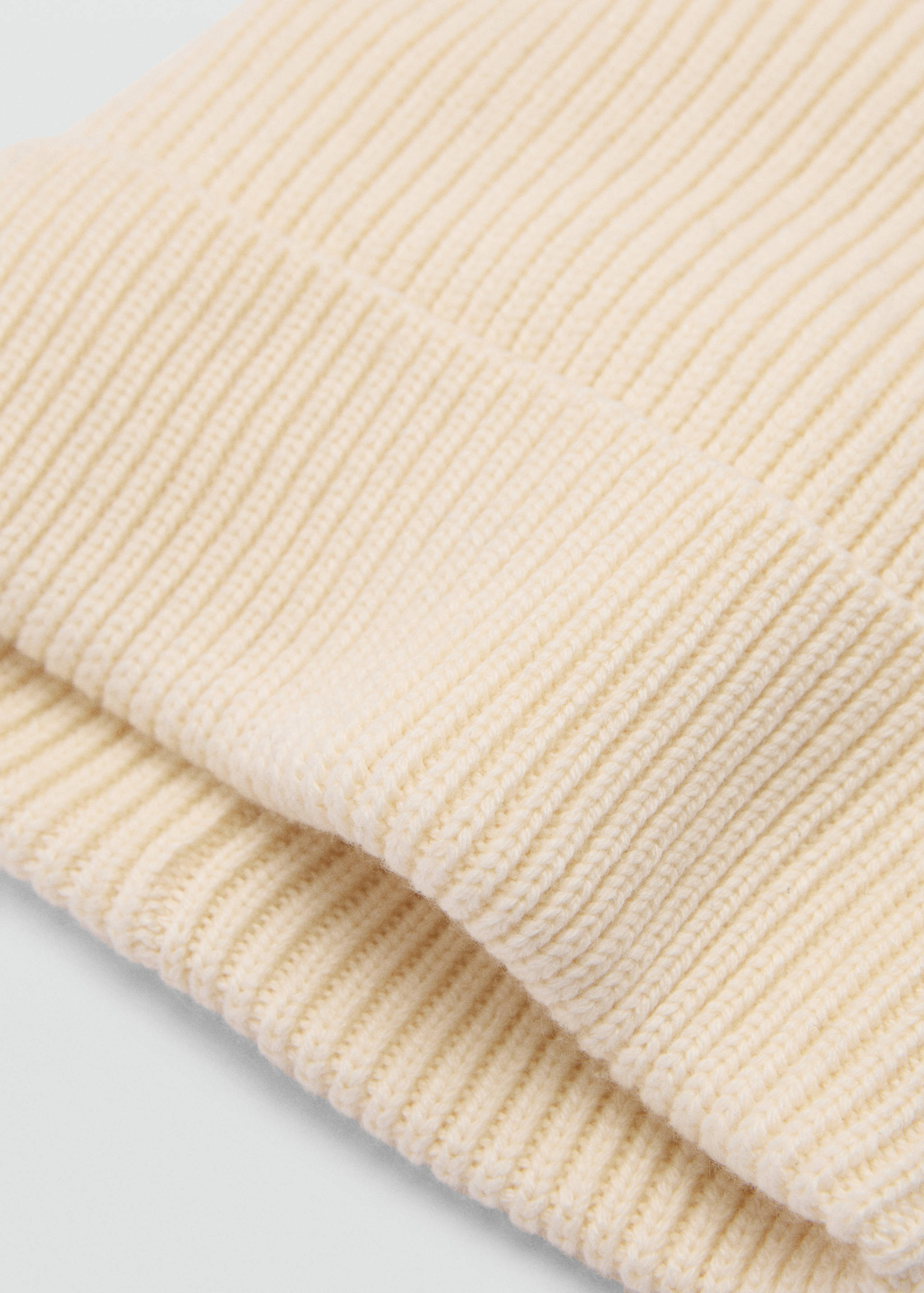 Wool and cashmere-blend ribbed hat - Medium plane