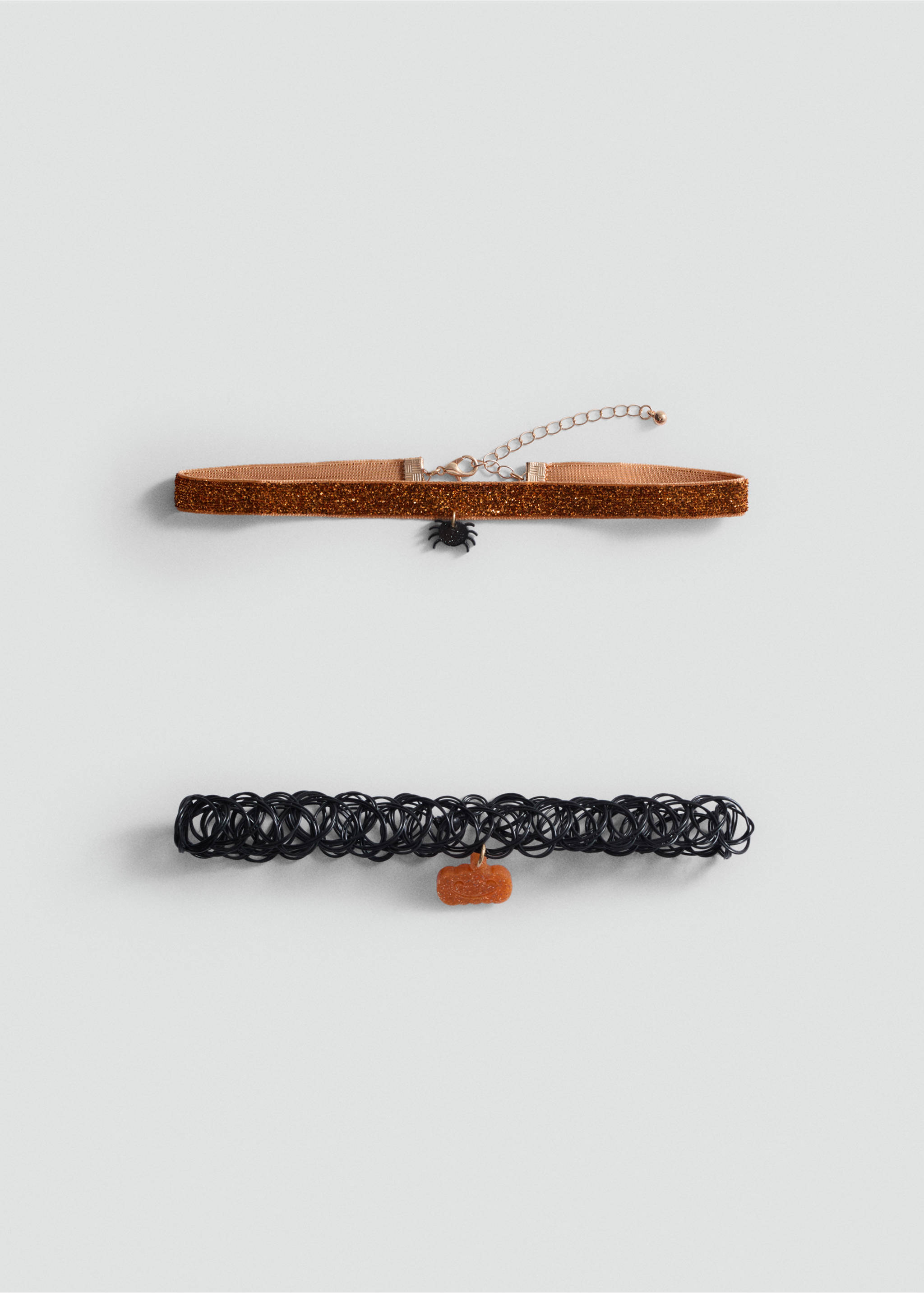 Pack 2 Halloween chokers - Article without model, Orange. Ref: 77037121-00.