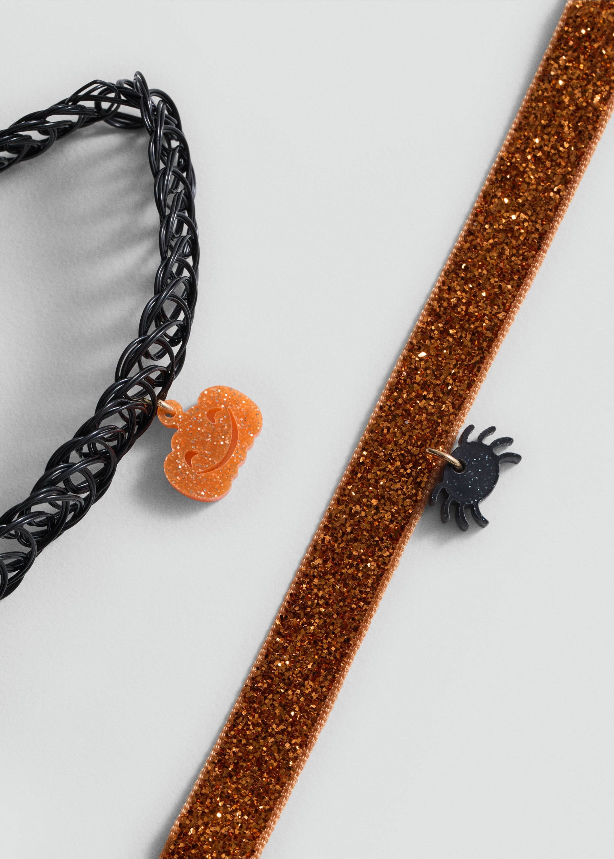 Pack 2 Halloween chokers - Medium plane, Orange. Ref: 77037121-00.