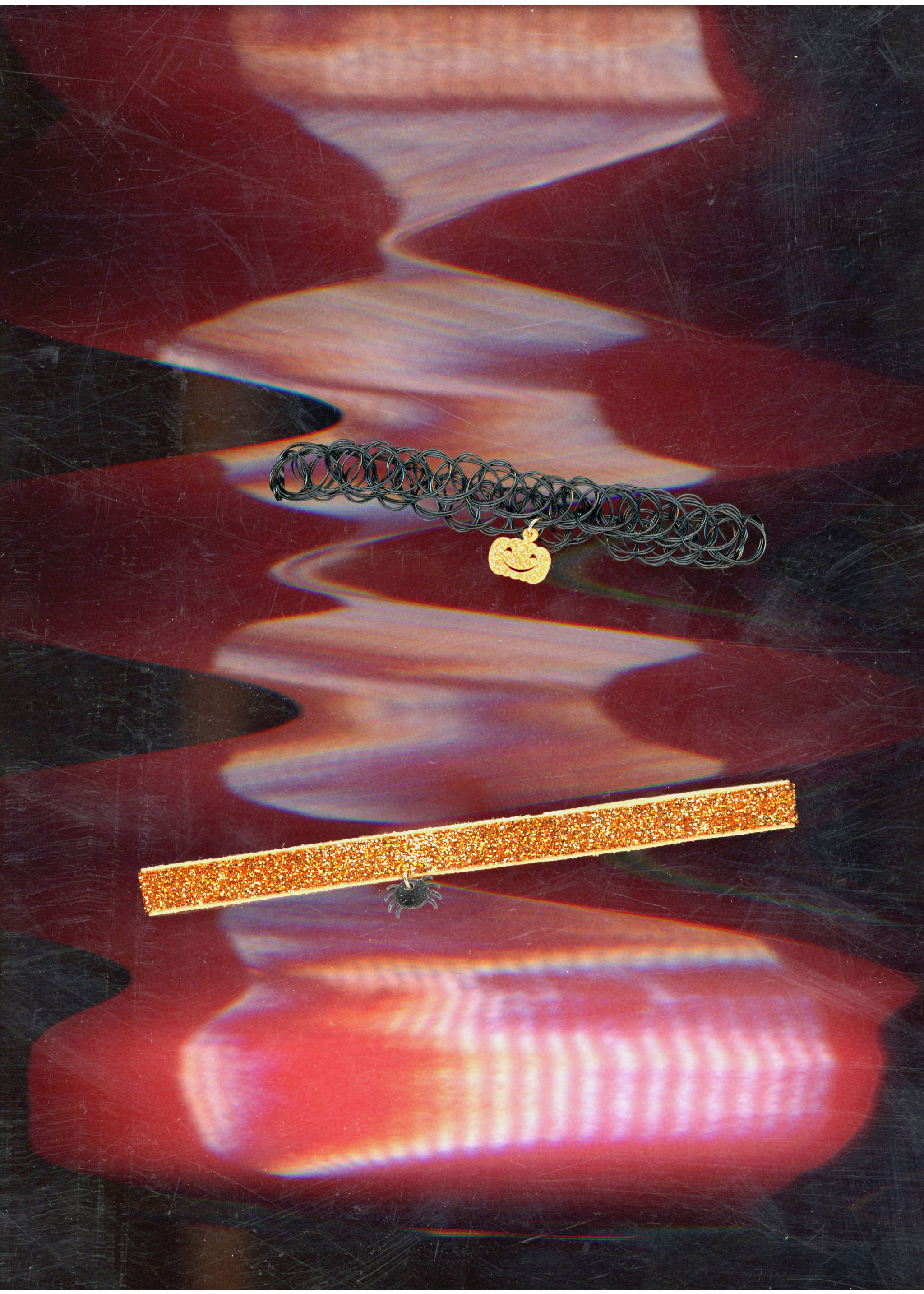 Pack 2 Halloween chokers - Details of the article 5, Orange. Ref: 77037121-00.